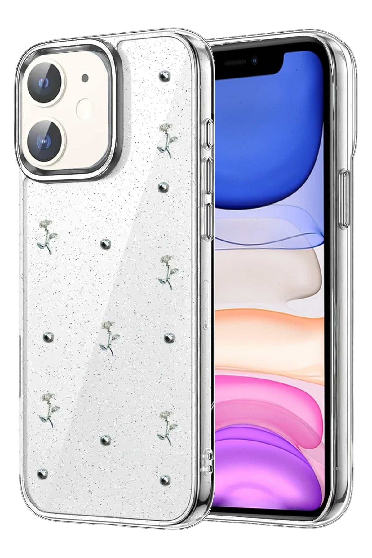 Mey İthalat®   iPhone 12 Fiyonk Desenli Kapak - Desen 4