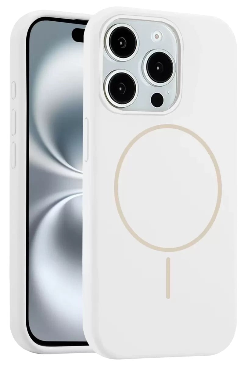 Mey İthalat®   iPhone 14 Pro Max Kılıf Jully Magsafe Kapak - Beyaz