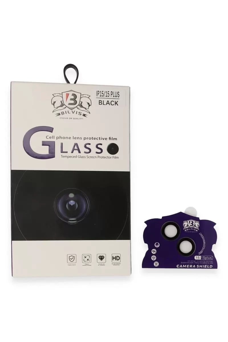 Mey İthalat®   iPhone 15 Bilvis Titan Kamera Lens - Siyah
