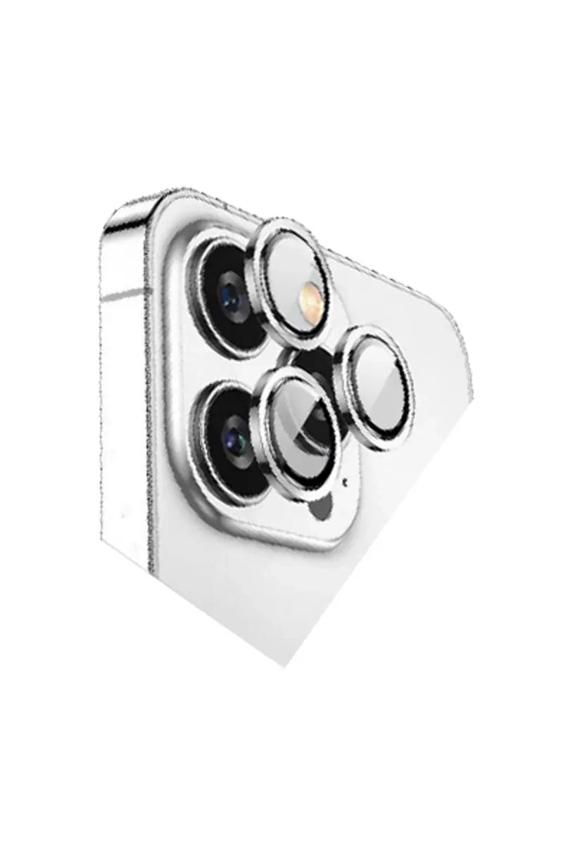 Mey İthalat®   iPhone 15 Pro Max Bilvis Titan Kamera Lens - Gümüş