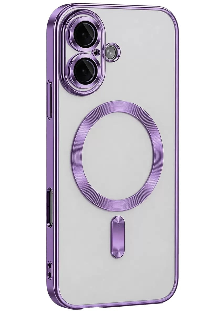 Mey İthalat®   iPhone 16 Kılıf Kross Magneticsafe Kapak - Mor