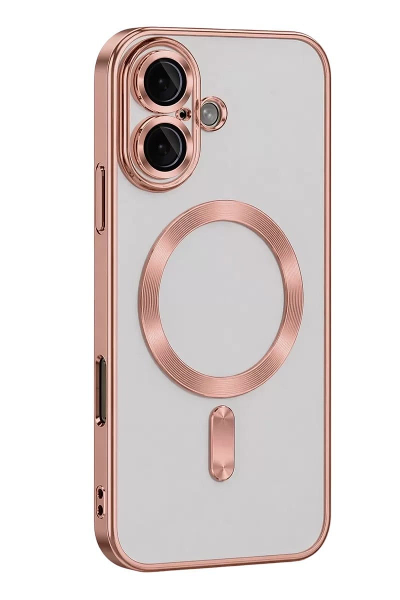 Mey İthalat®   iPhone 16 Kılıf Kross Magneticsafe Kapak - Rose