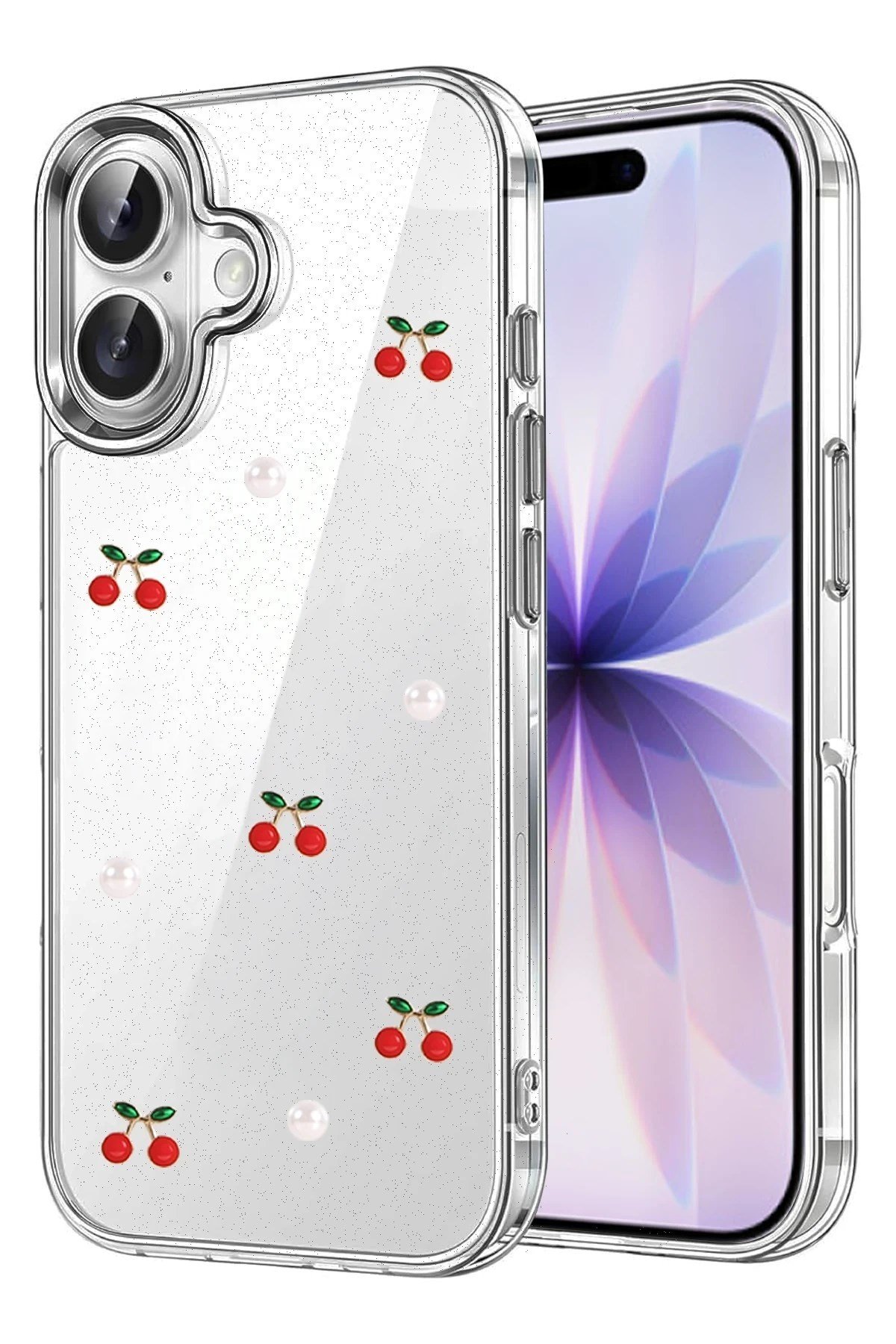 Mey İthalat®   iPhone 16 Plus Fiyonk Desenli Kapak - Desen 9
