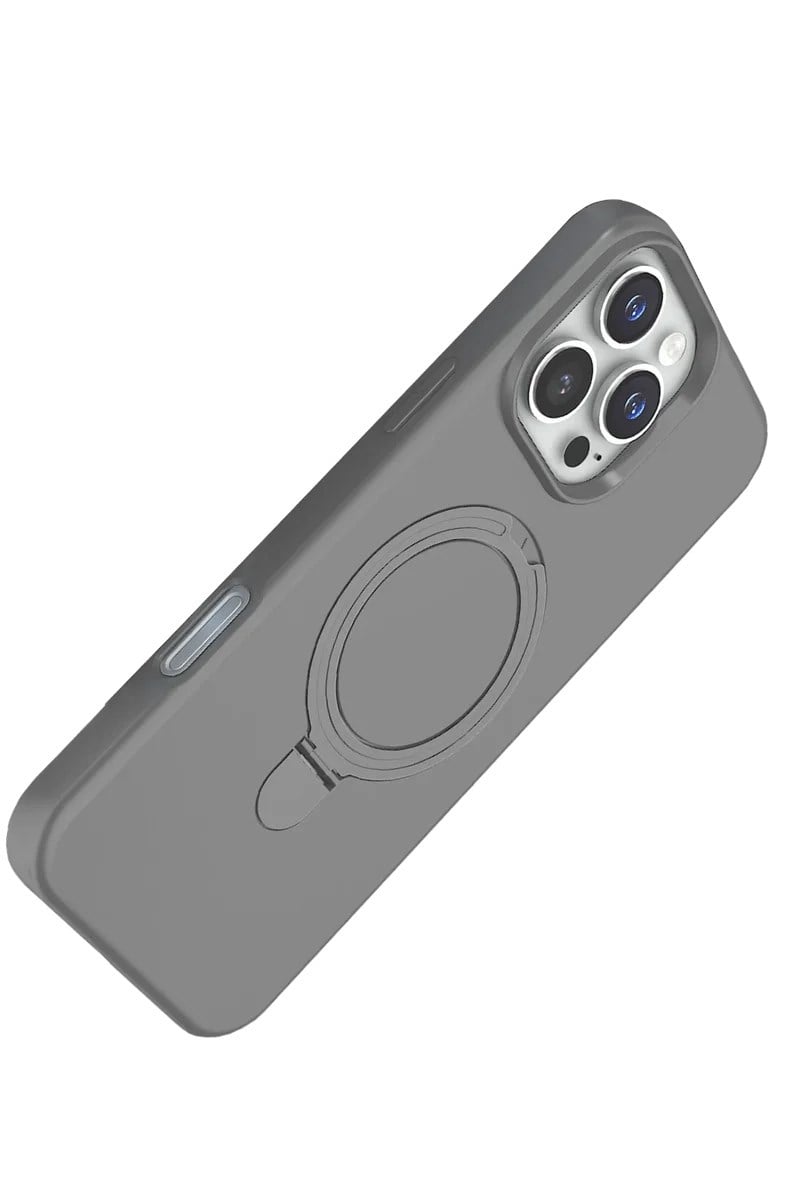 Mey İthalat®   iPhone 16 Pro Max Regal Magsafe Standlı Kapak - Titan Gri
