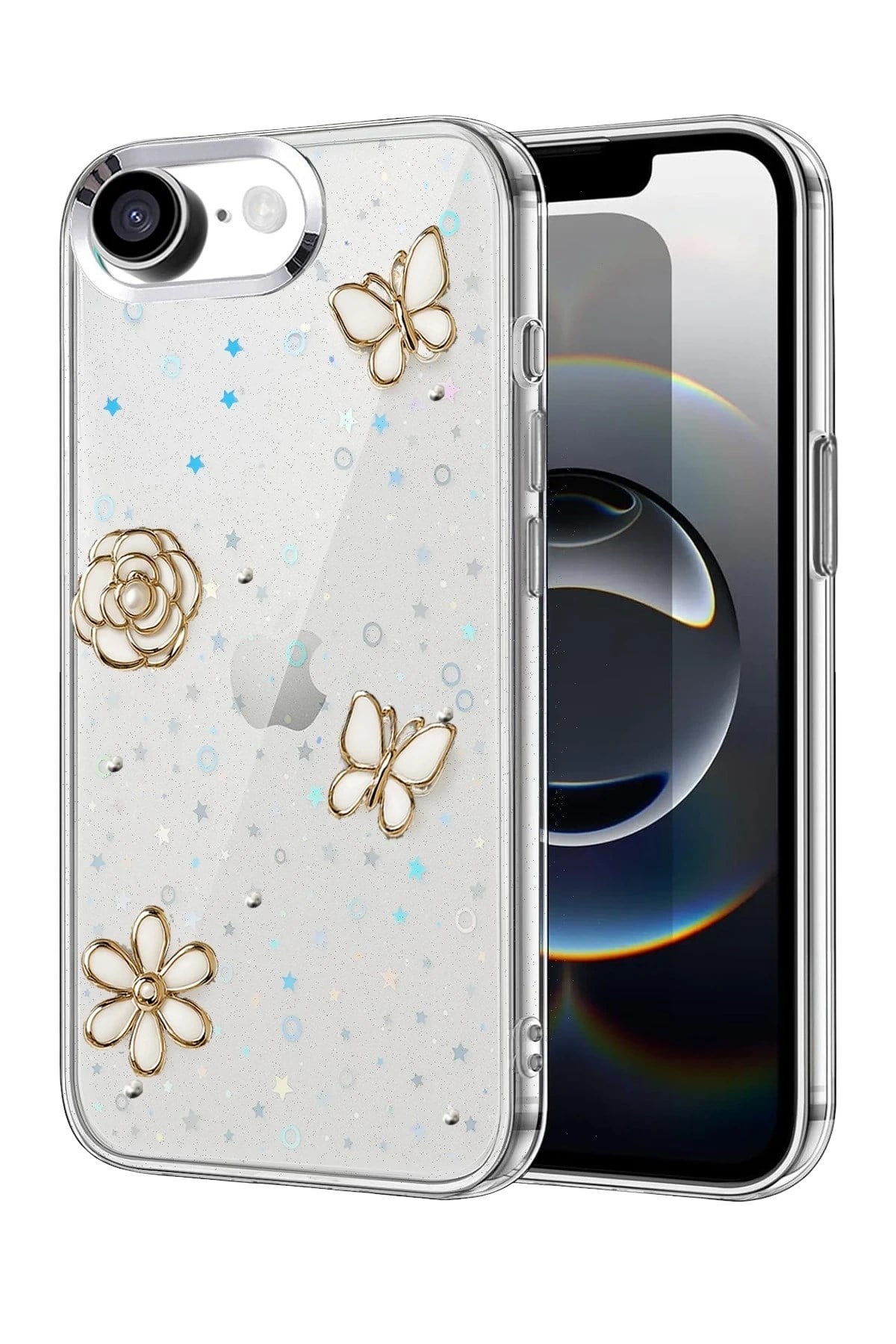 Mey İthalat®   iPhone 16E Fiyonk Desenli Kapak - Desen 10