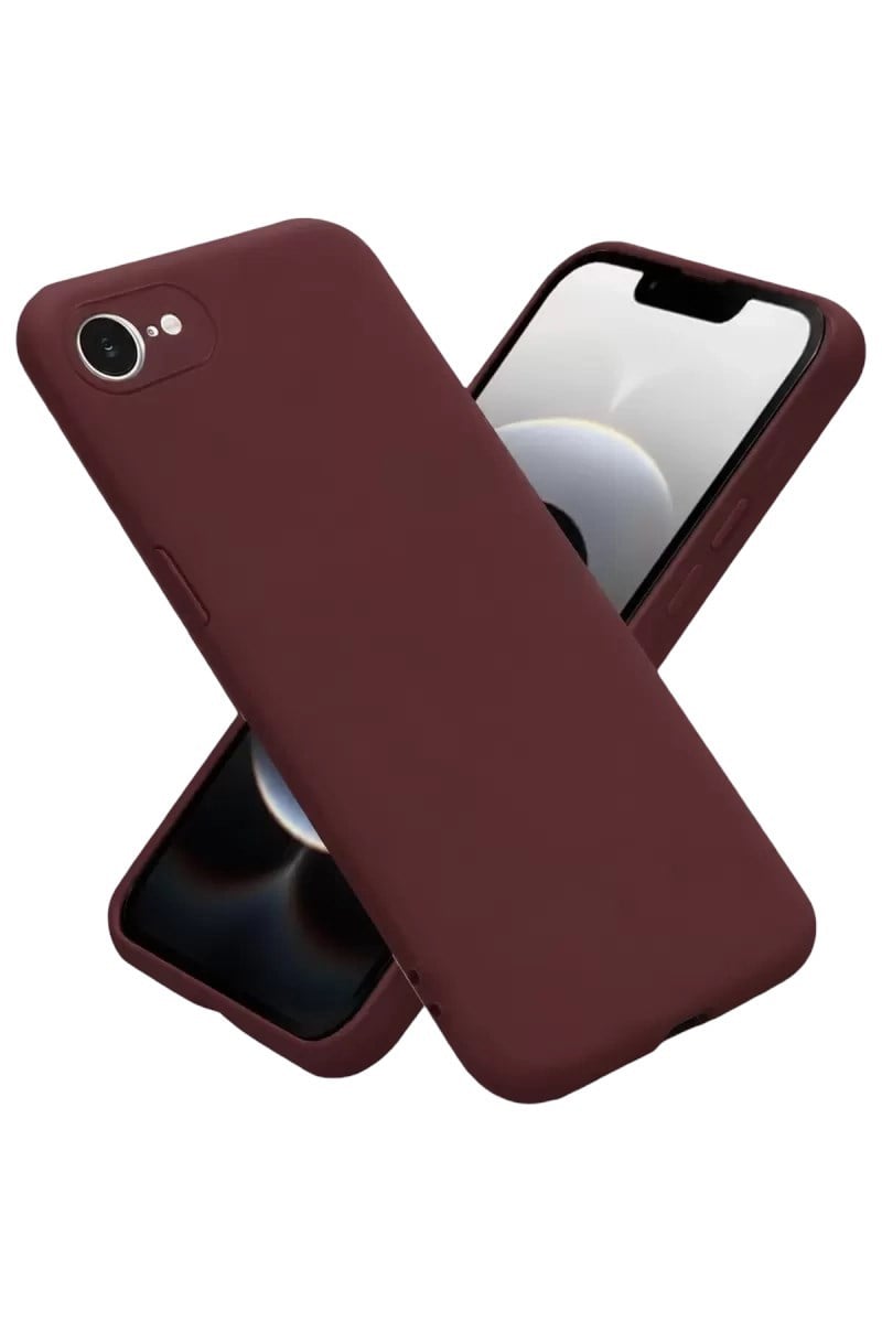 Mey İthalat®   iPhone 16E Kılıf First Silikon - Bordo