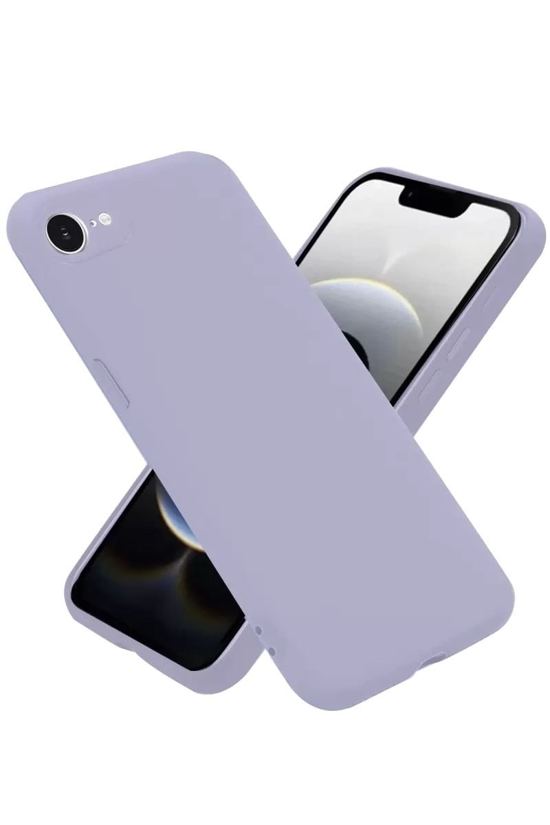 Mey İthalat®   iPhone 16E Kılıf Nano içi Kadife Silikon - Lila