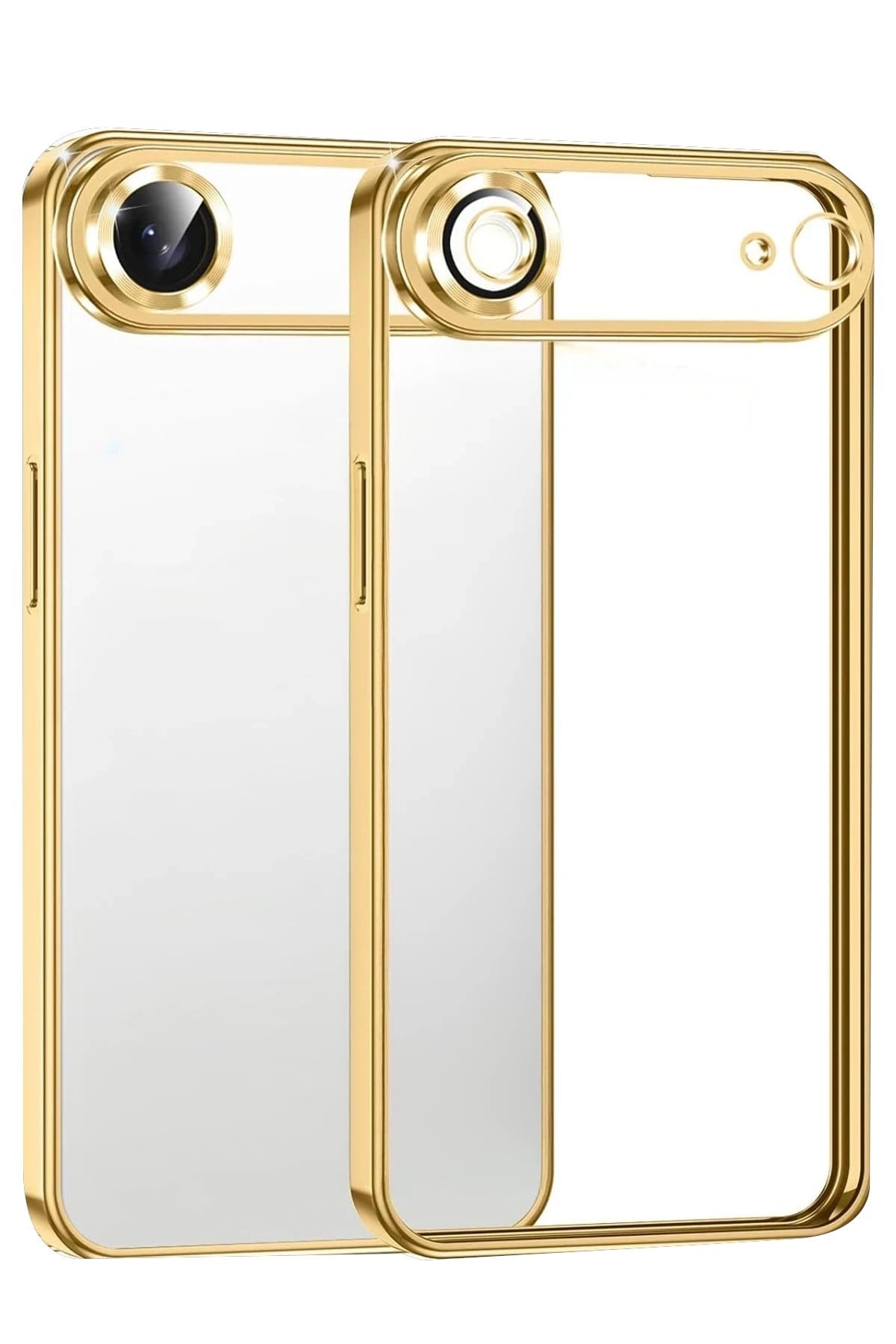 Mey İthalat®   iPhone 17 Air  Lensli Silikon - Gold