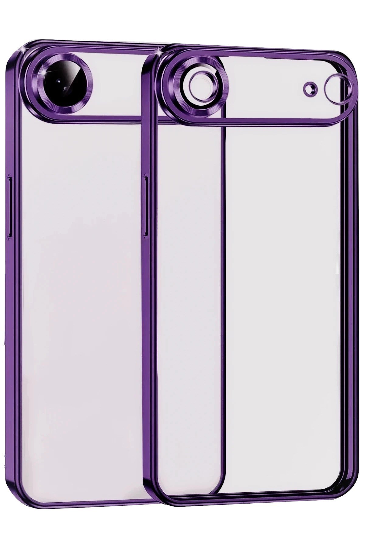 Mey İthalat®   iPhone 17 Air  Lensli Silikon - Açık Mor