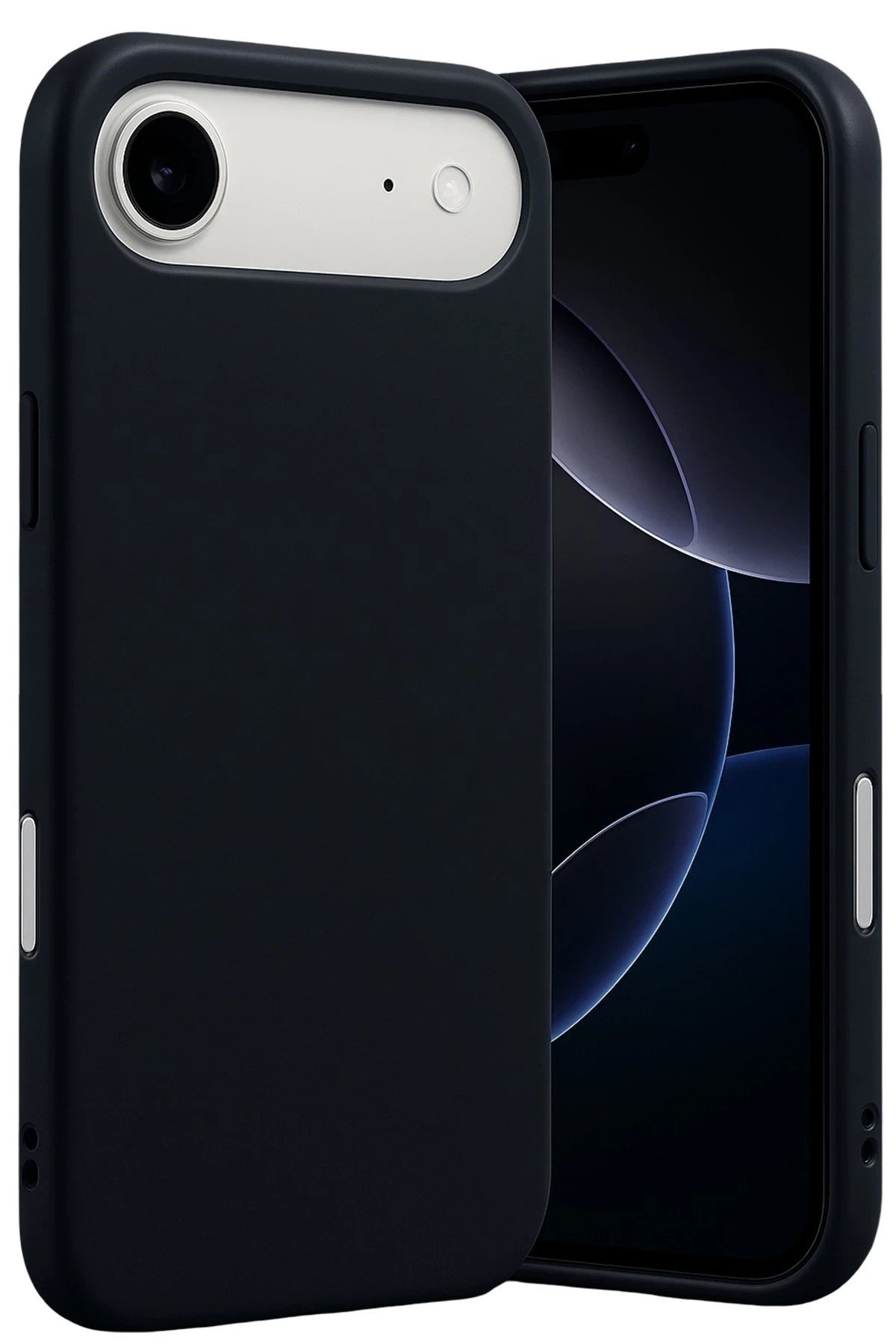 Mey İthalat®   iPhone 17 Air Nano içi Kadife Silikon - Siyah