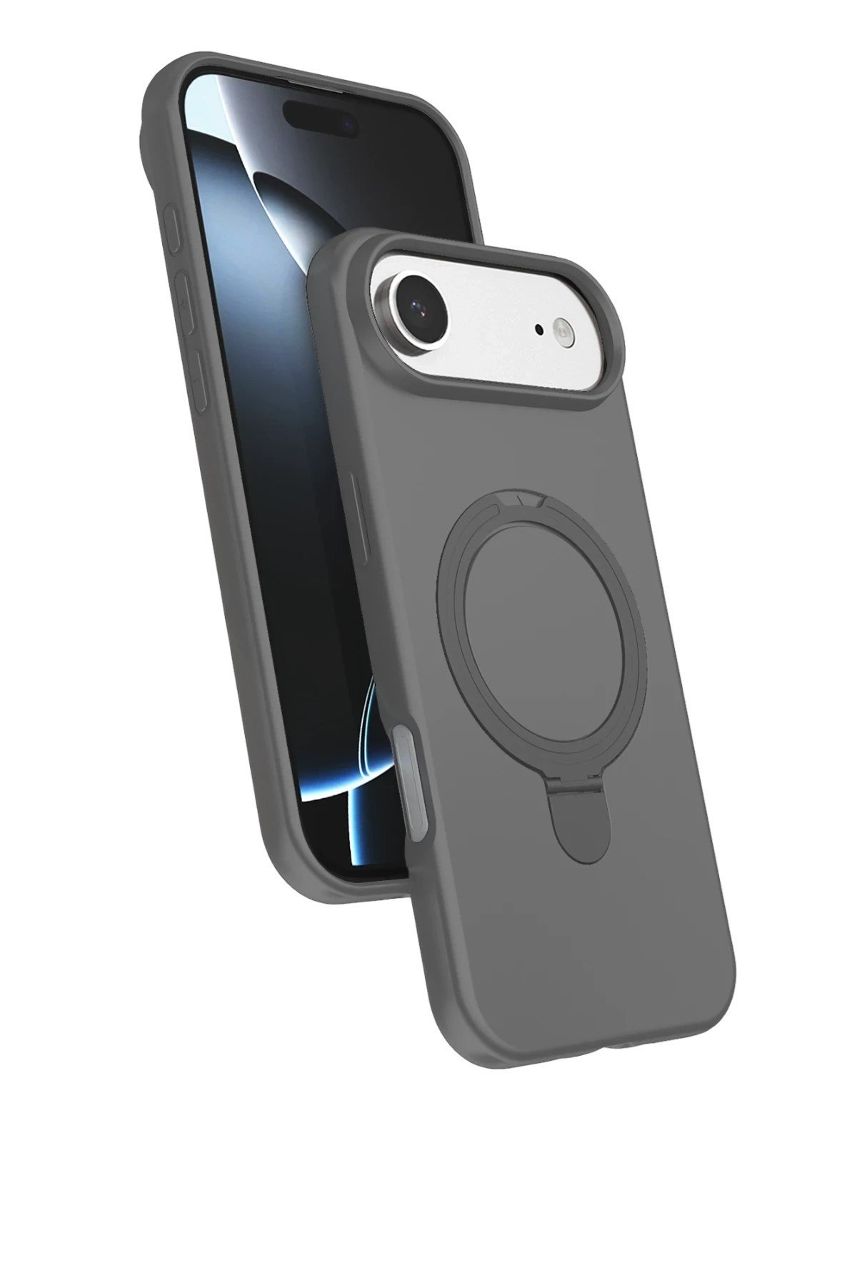 Mey İthalat®   iPhone 17 Air Regal Magsafe Standlı Kapak - Titan Gri