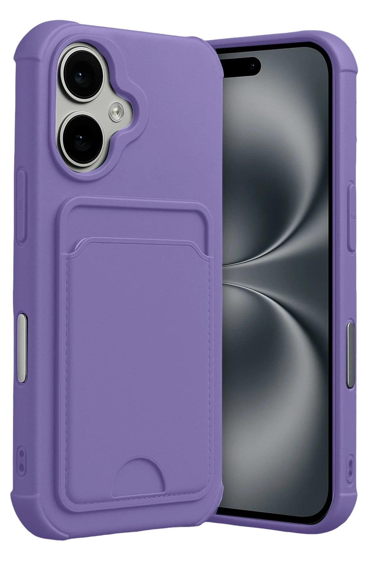 Mey İthalat®   iPhone 17 Kelvin Kartvizitli Silikon - Lila