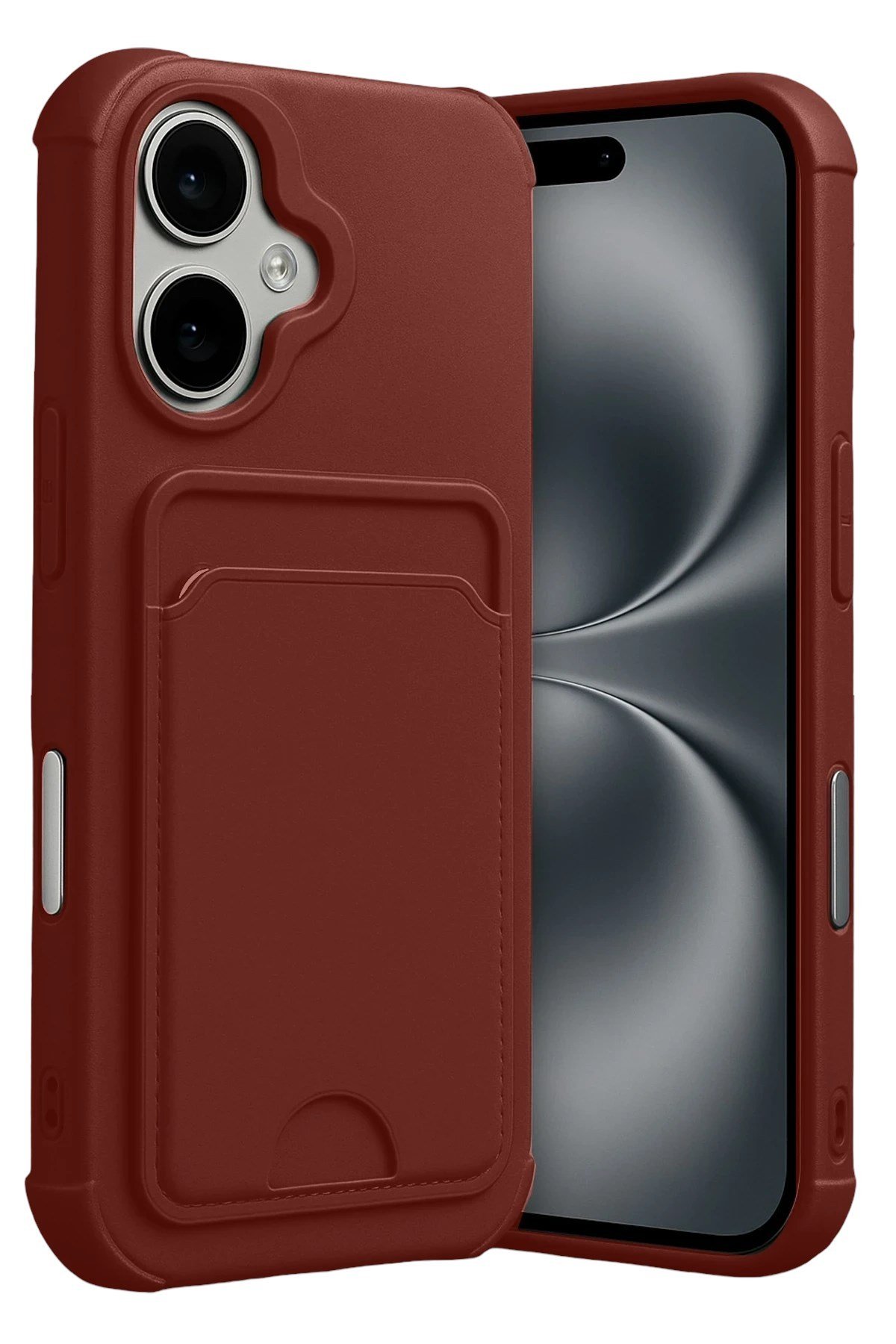 Mey İthalat®   iPhone 17 Kelvin Kartvizitli Silikon - Bordo