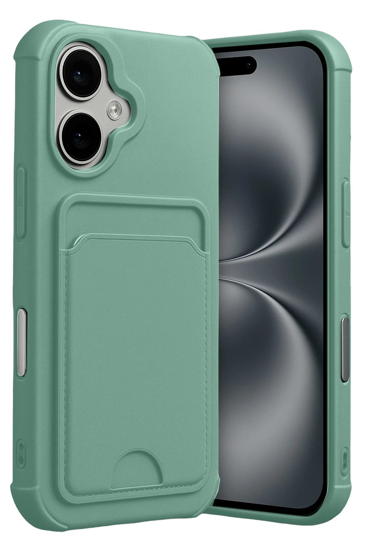 Mey İthalat®   iPhone 17 Kelvin Kartvizitli Silikon - Açık Yeşil