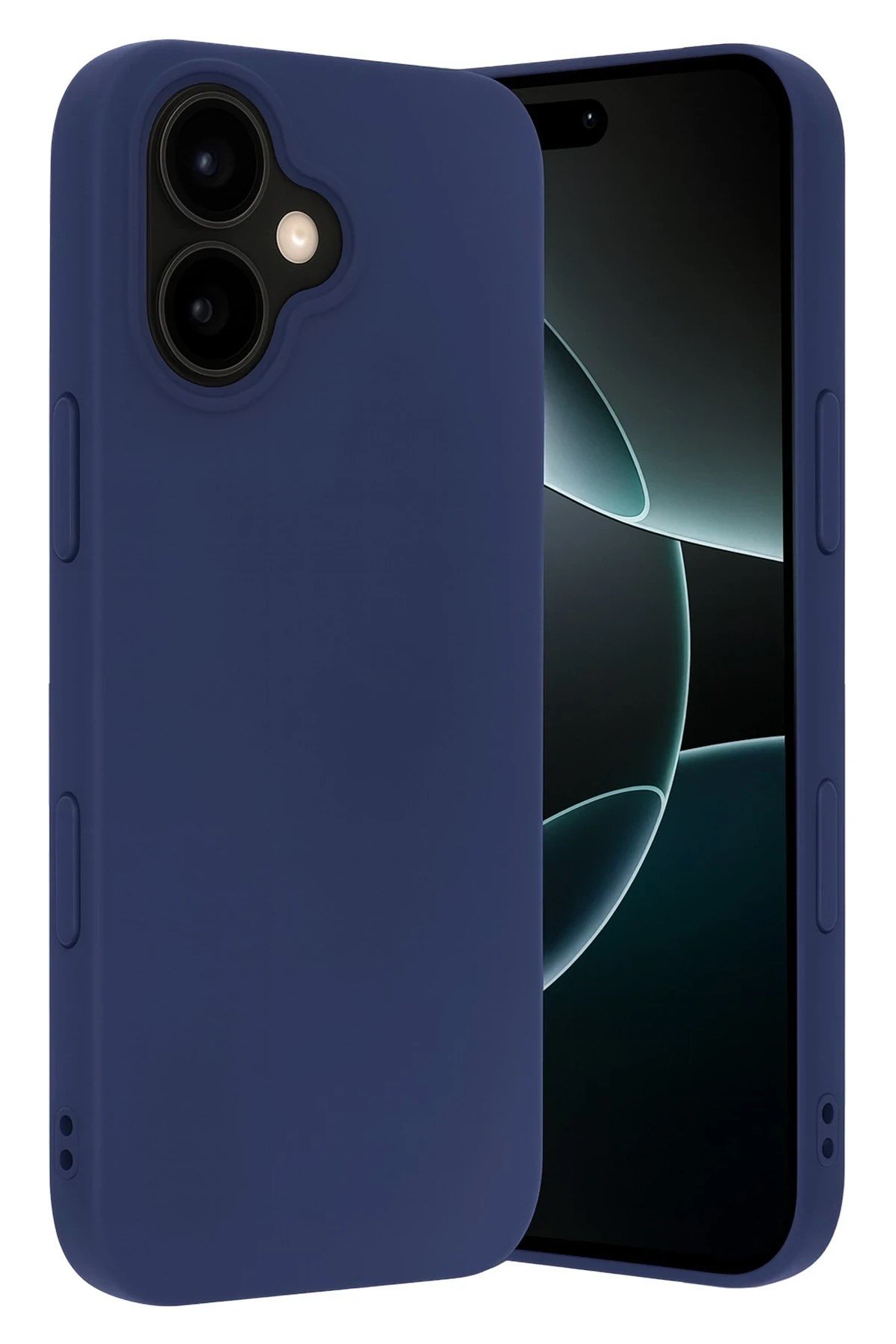 Mey İthalat®   iPhone 17 Nano içi Kadife Silikon - Lacivert