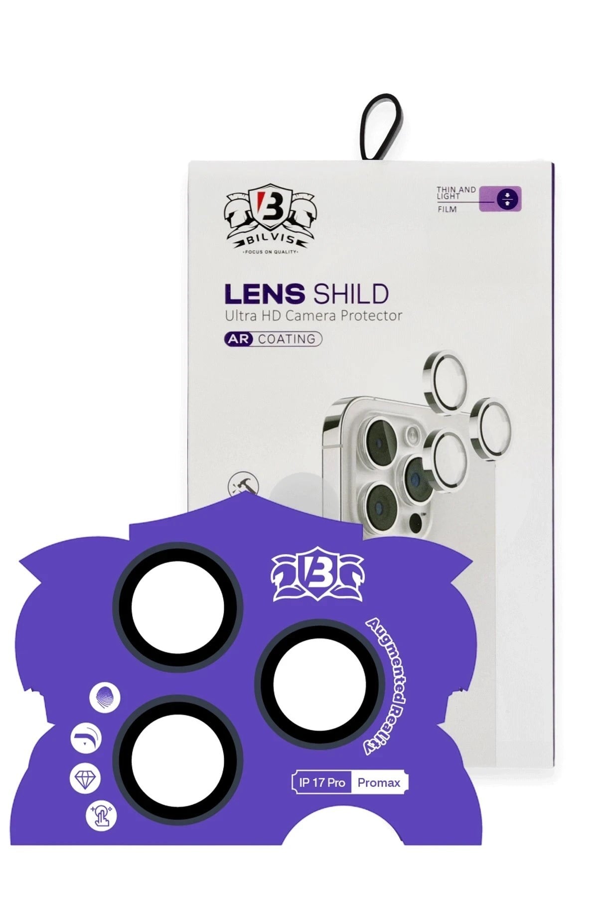 Mey İthalat®   iPhone 17 Pro Max Bilvis Titan Kamera Lens - Lacivert