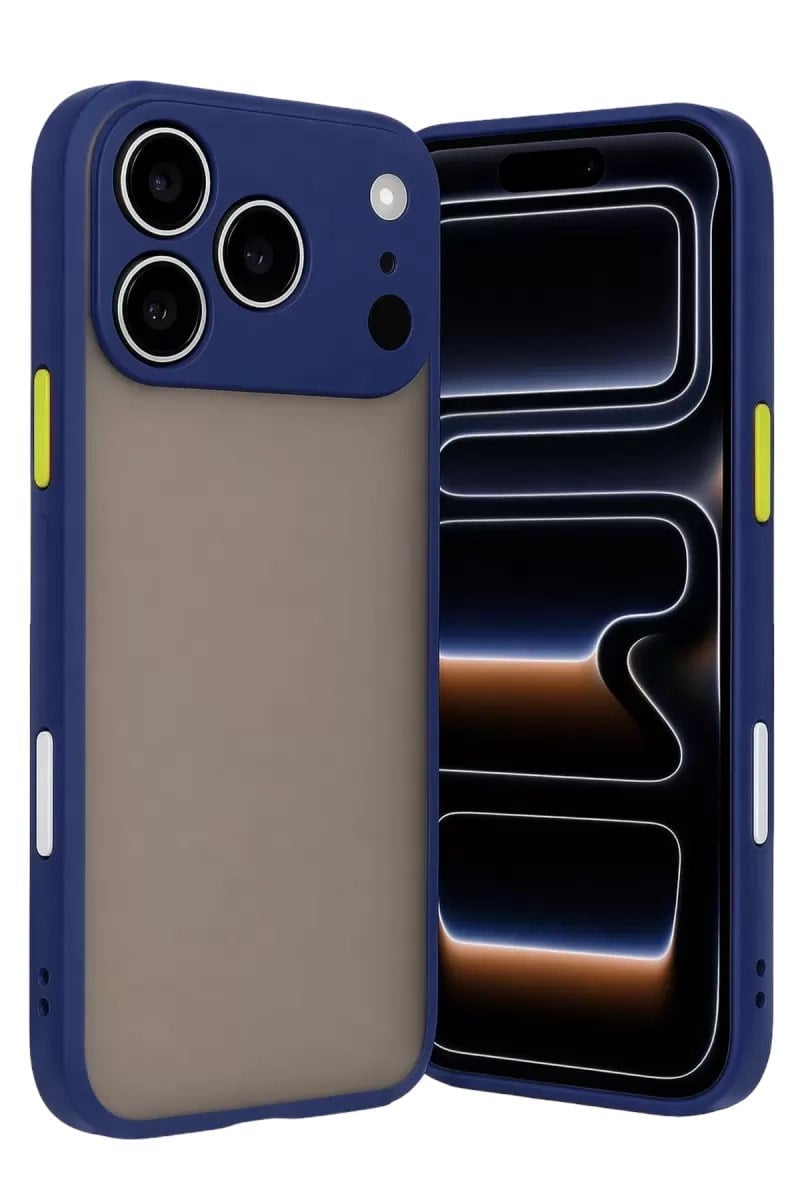 Mey İthalat®   iPhone 17 Pro Max Kılıf Montreal Silikon Kapak - Lacivert