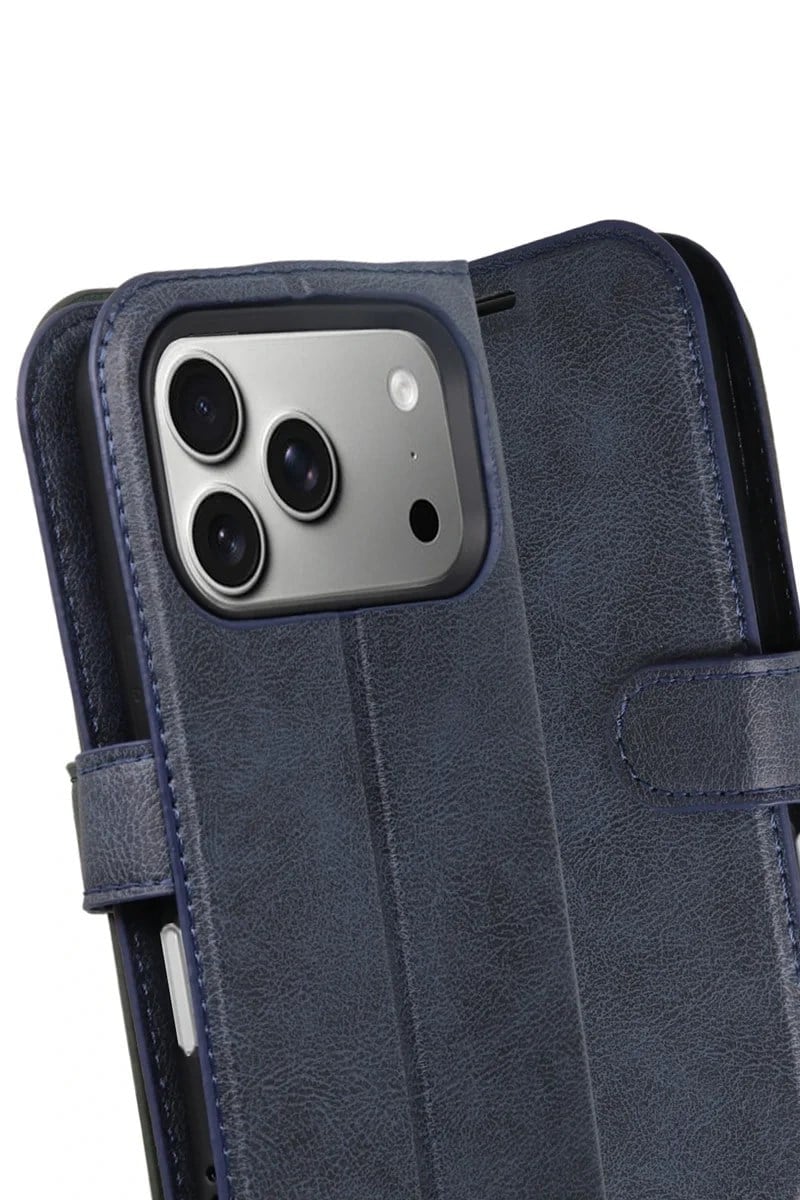 Mey İthalat®   iPhone 17 Pro Trend S Plus Kapaklı Kılıf - Lacivert