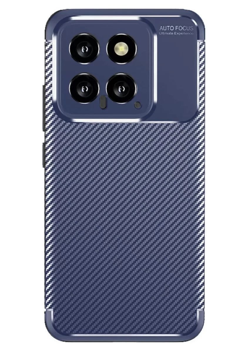 Mey İthalat®   Mi 14T Kılıf Auto Focus Karbon Kapak - Lacivert