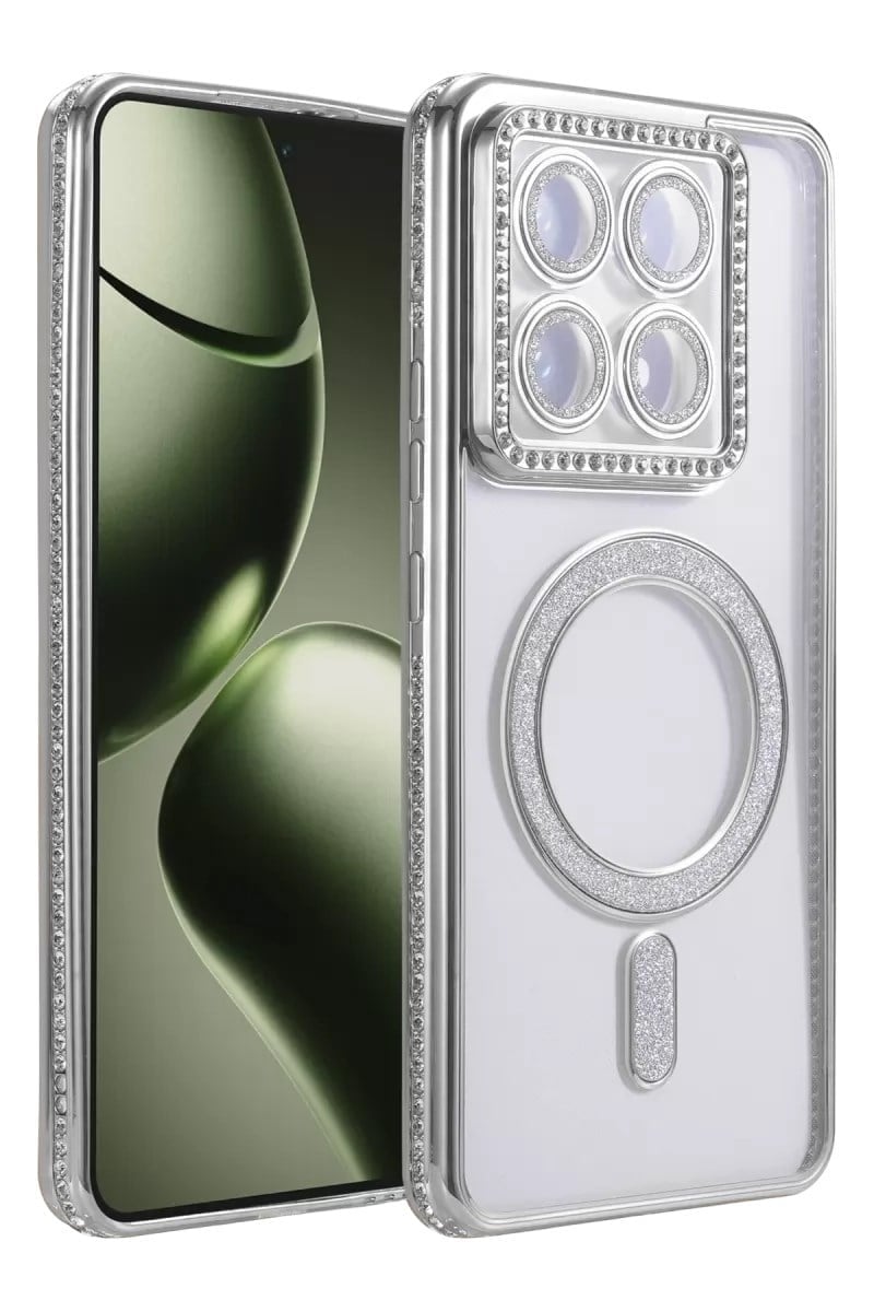 Mey İthalat®   Mi 14T Pro Joke Simli Magneticsafe Kılıf - Gümüş