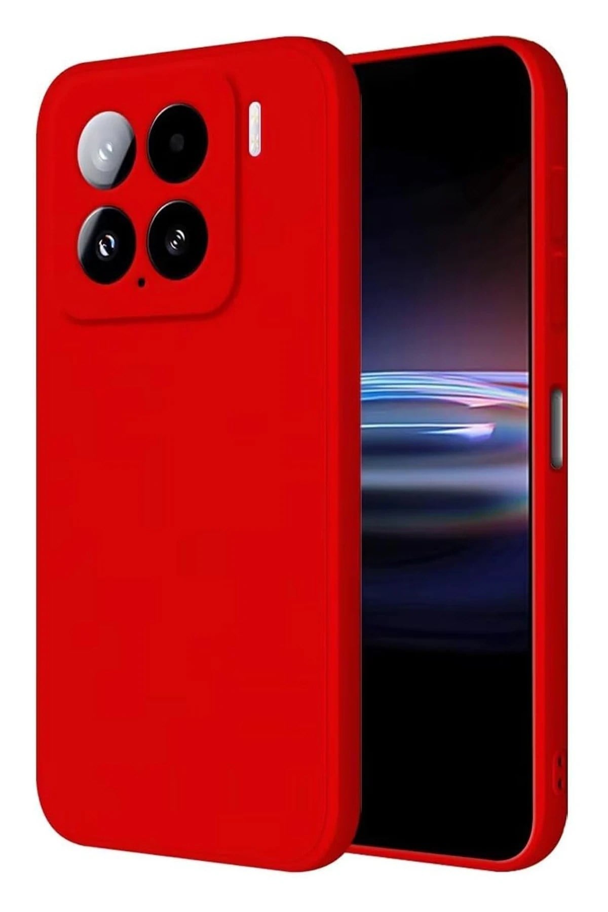 Mey İthalat®   Mi 15 Kılıf Nano içi Kadife Silikon - Kırmızı