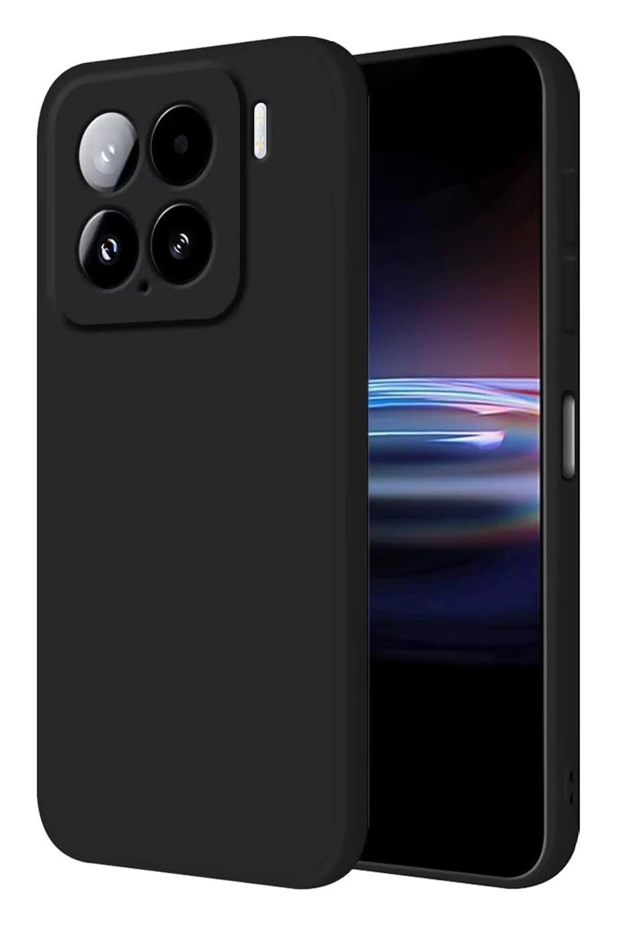 Mey İthalat®   Mi 15 Pro Kılıf Nano içi Kadife Silikon - Siyah