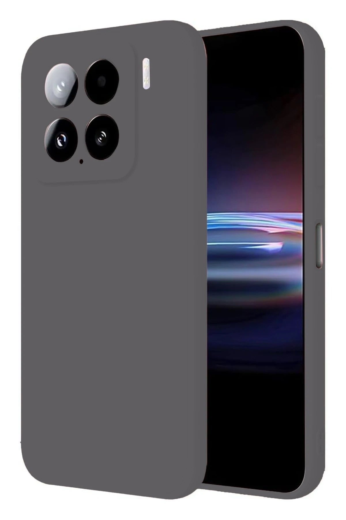 Mey İthalat®   Mi 15 Pro Kılıf Nano içi Kadife Silikon - Gri
