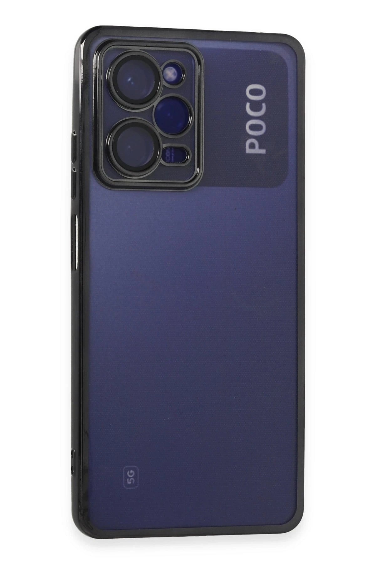 Mey İthalat®   Poco X5 Pro 5G Kılıf  Lensli Silikon - Siyah