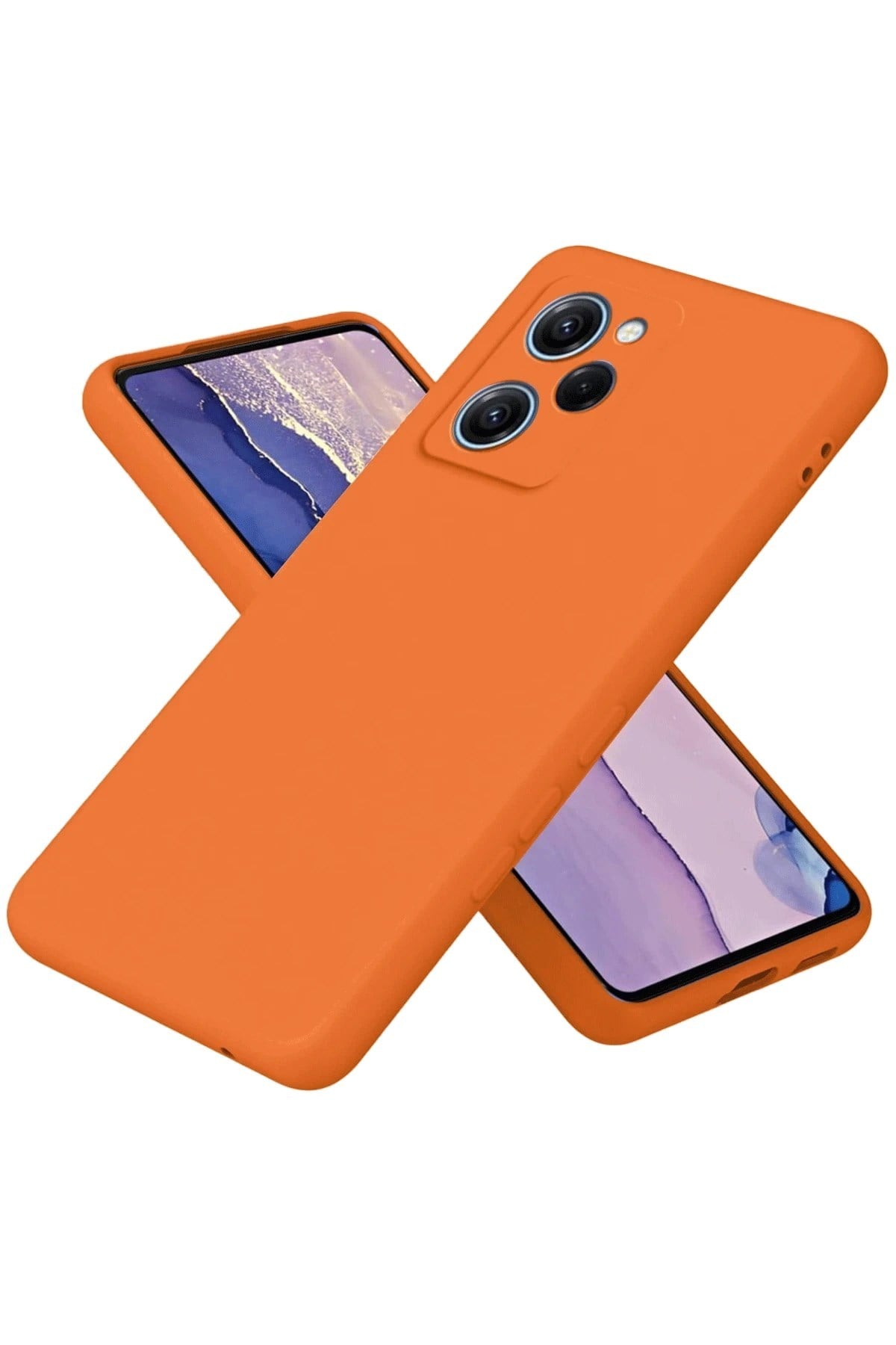 Mey İthalat®   Poco X5 Pro 5G Nano içi Kadife Silikon - Turuncu