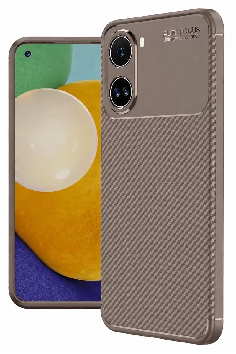 Mey İthalat®   Poco X7 Pro Kılıf Auto Focus Karbon Kapak - Gri