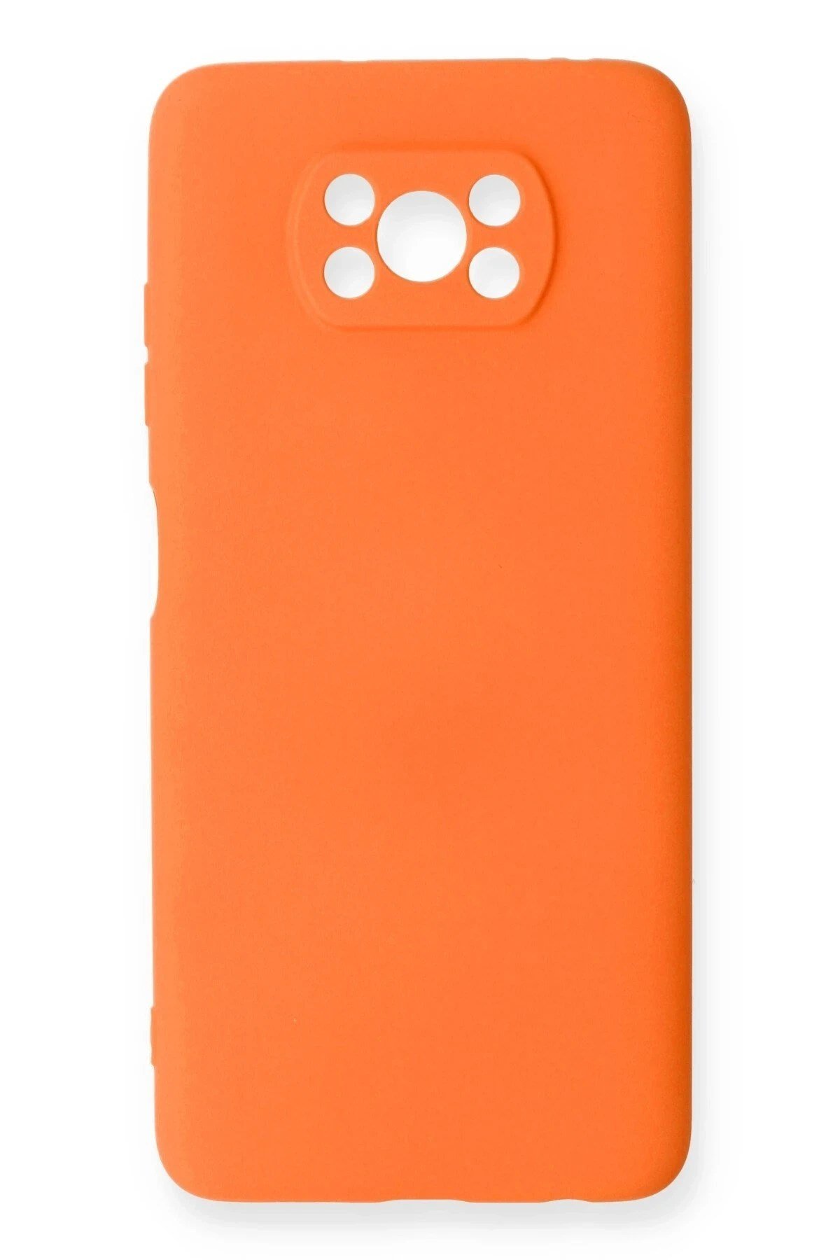 Mey İthalat®   Pocophone X3 Kılıf Nano içi Kadife Silikon - Turuncu