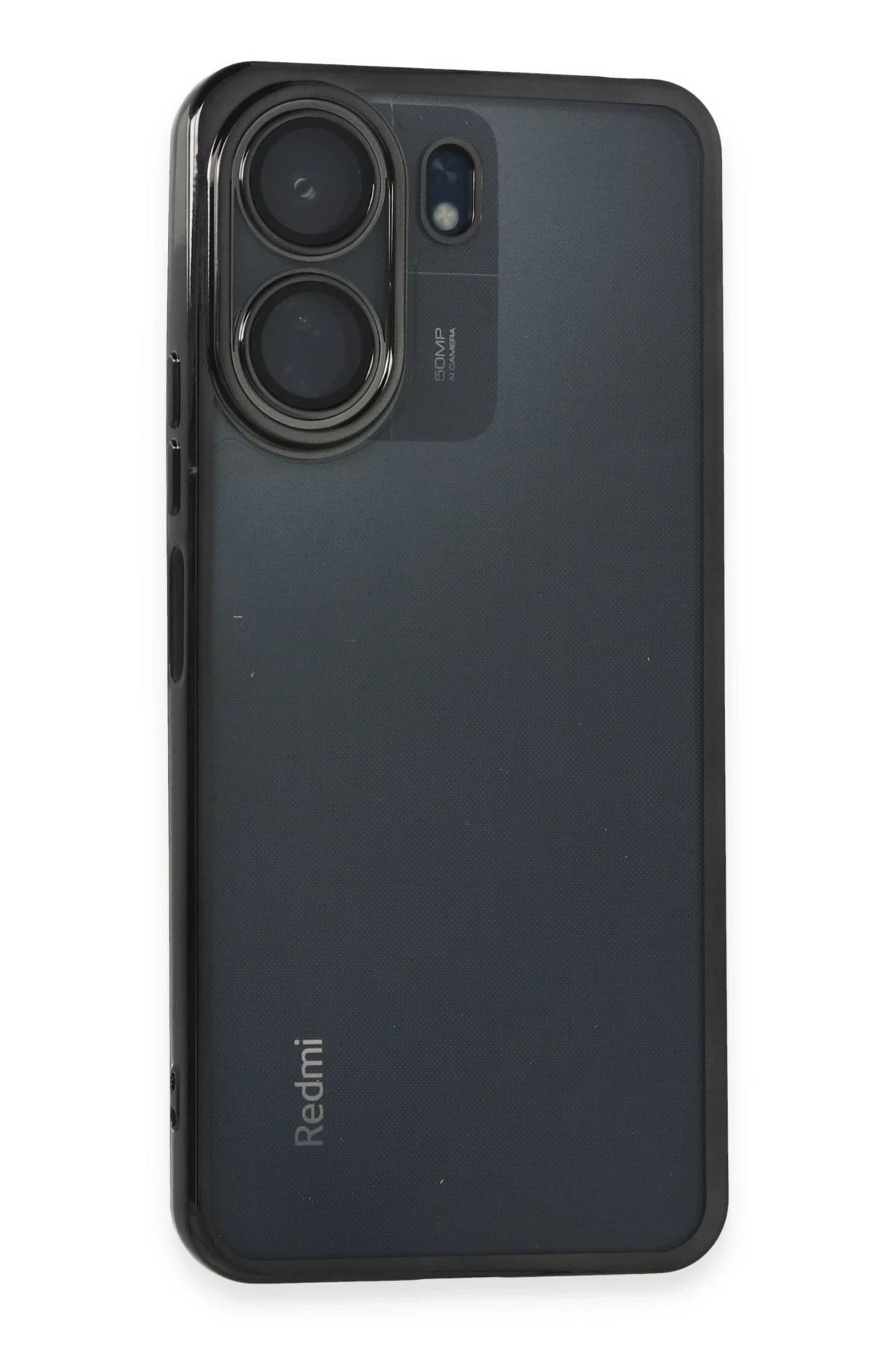 Mey İthalat®   Redmi 13C Kılıf  Lensli Silikon - Siyah