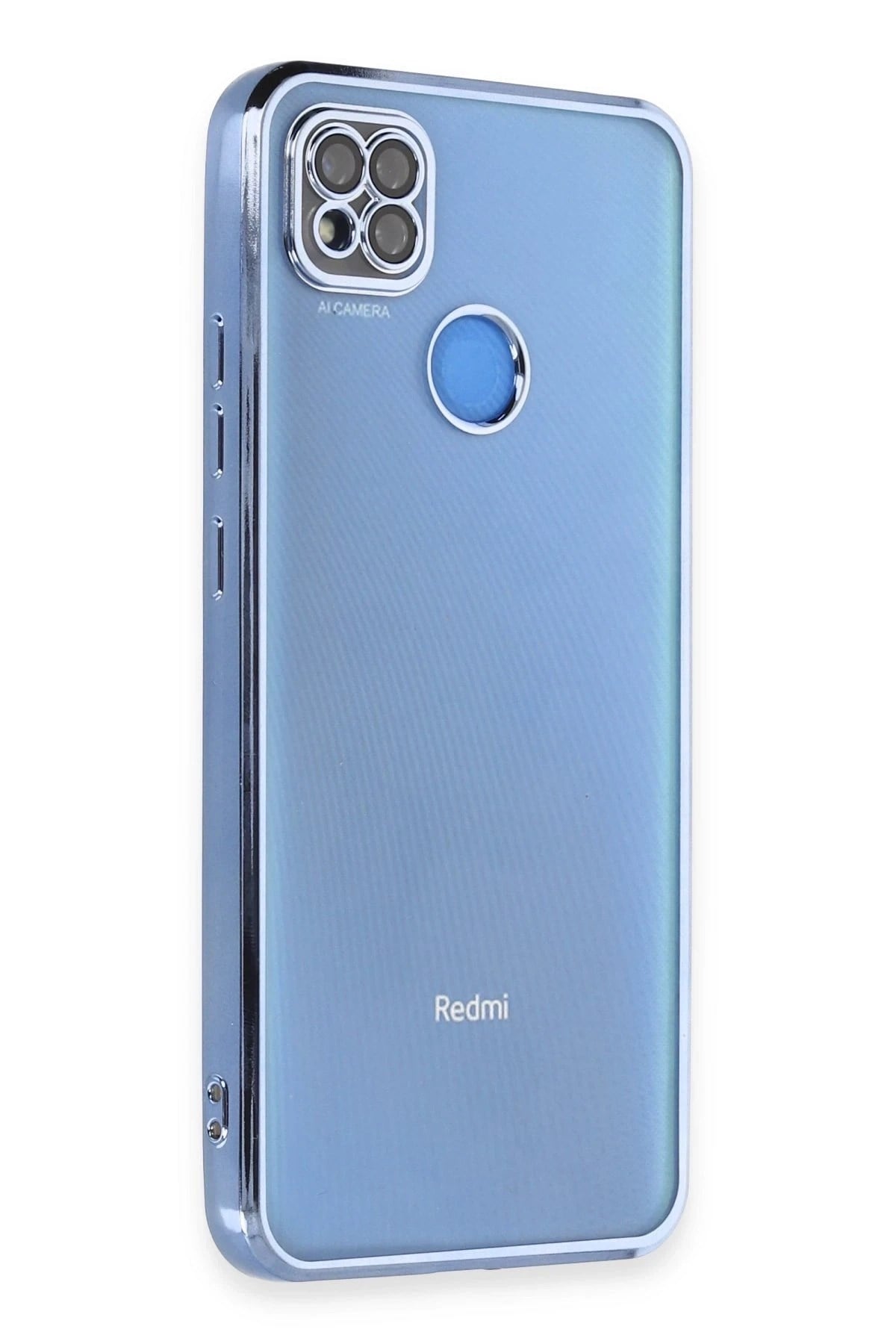 Mey İthalat®   Redmi 9C Kılıf  Lensli Silikon - Açık Mavi