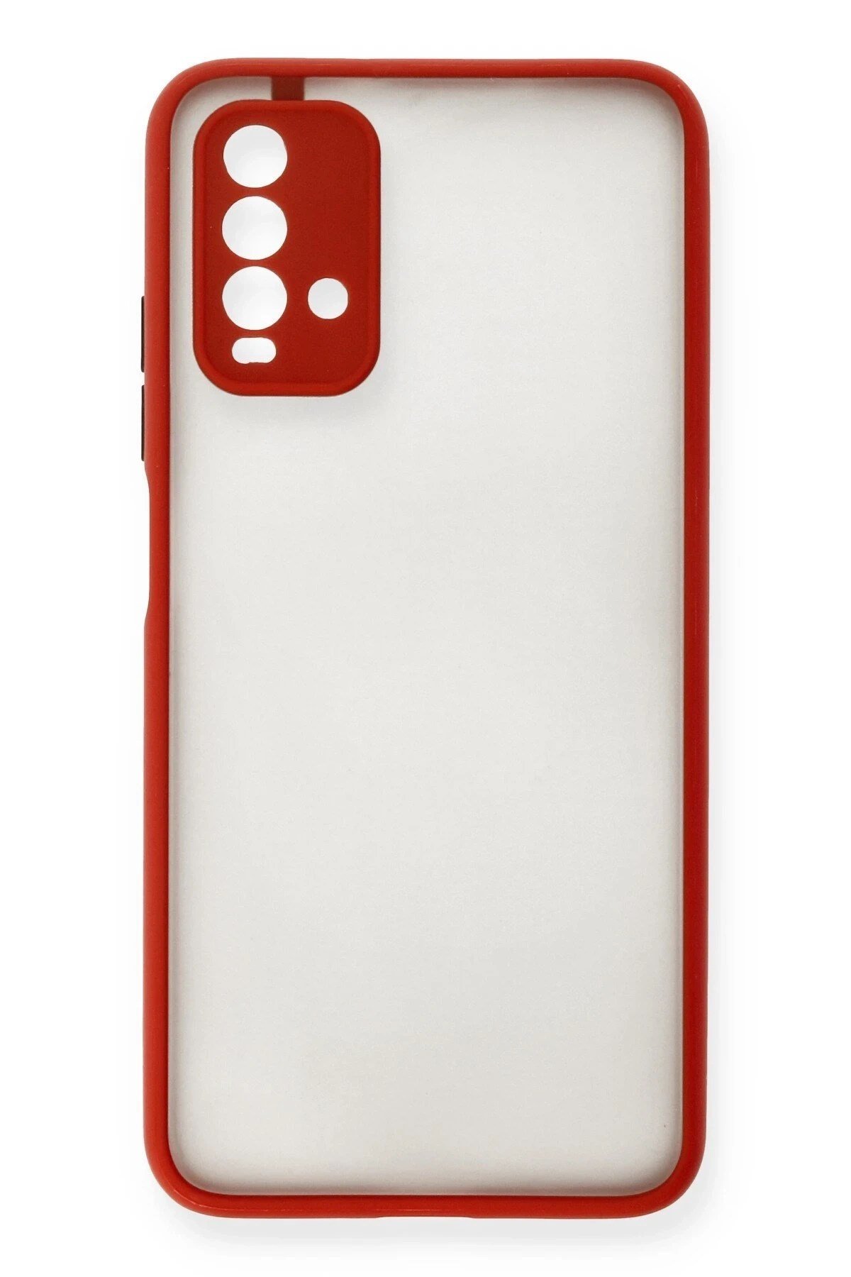 Mey İthalat®   Redmi 9T Kılıf Montreal Silikon Kapak - Kırmızı