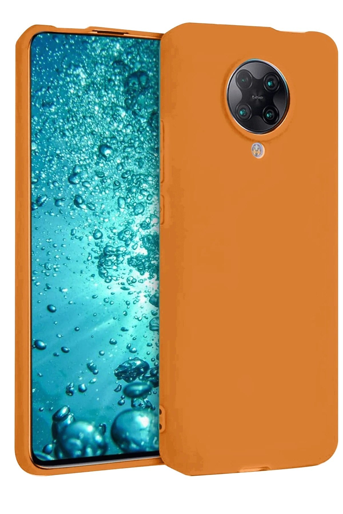 Mey İthalat®   Redmi K30 Pro Kılıf Nano içi Kadife Silikon - Turuncu
