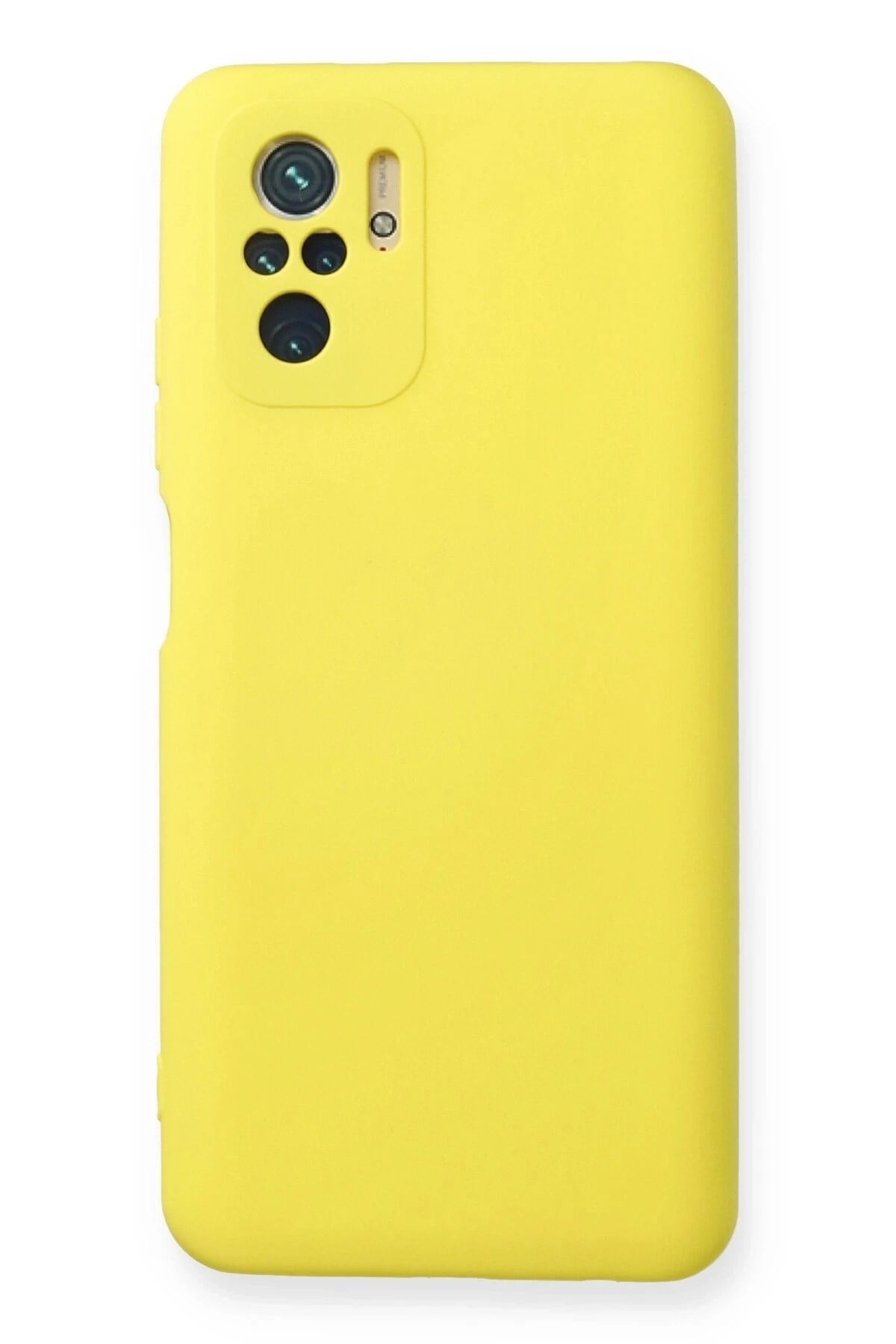Mey İthalat®   Redmi Note 10 Kılıf Nano içi Kadife Silikon - Sarı