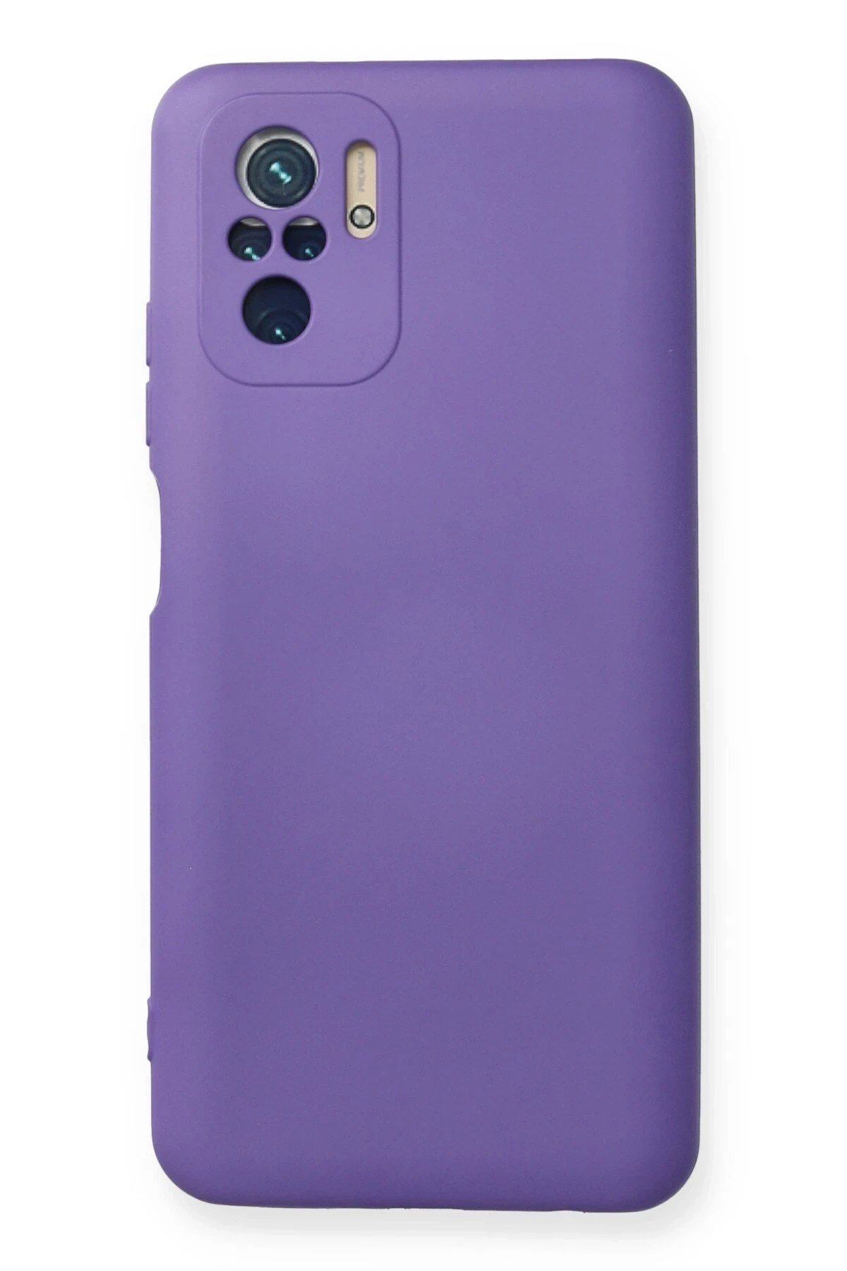 Mey İthalat®   Redmi Note 10 Kılıf Nano içi Kadife Silikon - Mor
