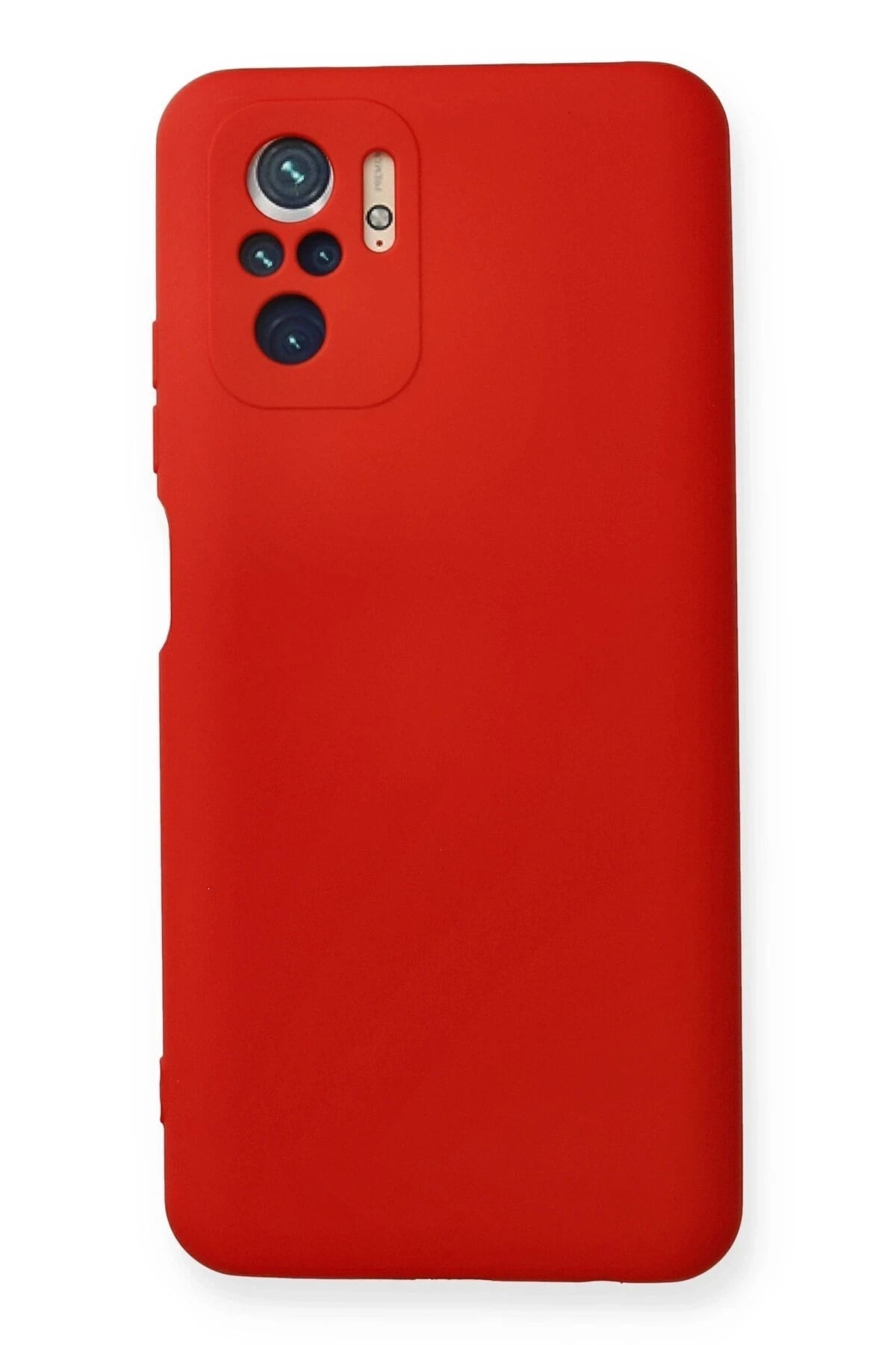 Mey İthalat®   Redmi Note 10 Kılıf Nano içi Kadife Silikon - Kırmızı