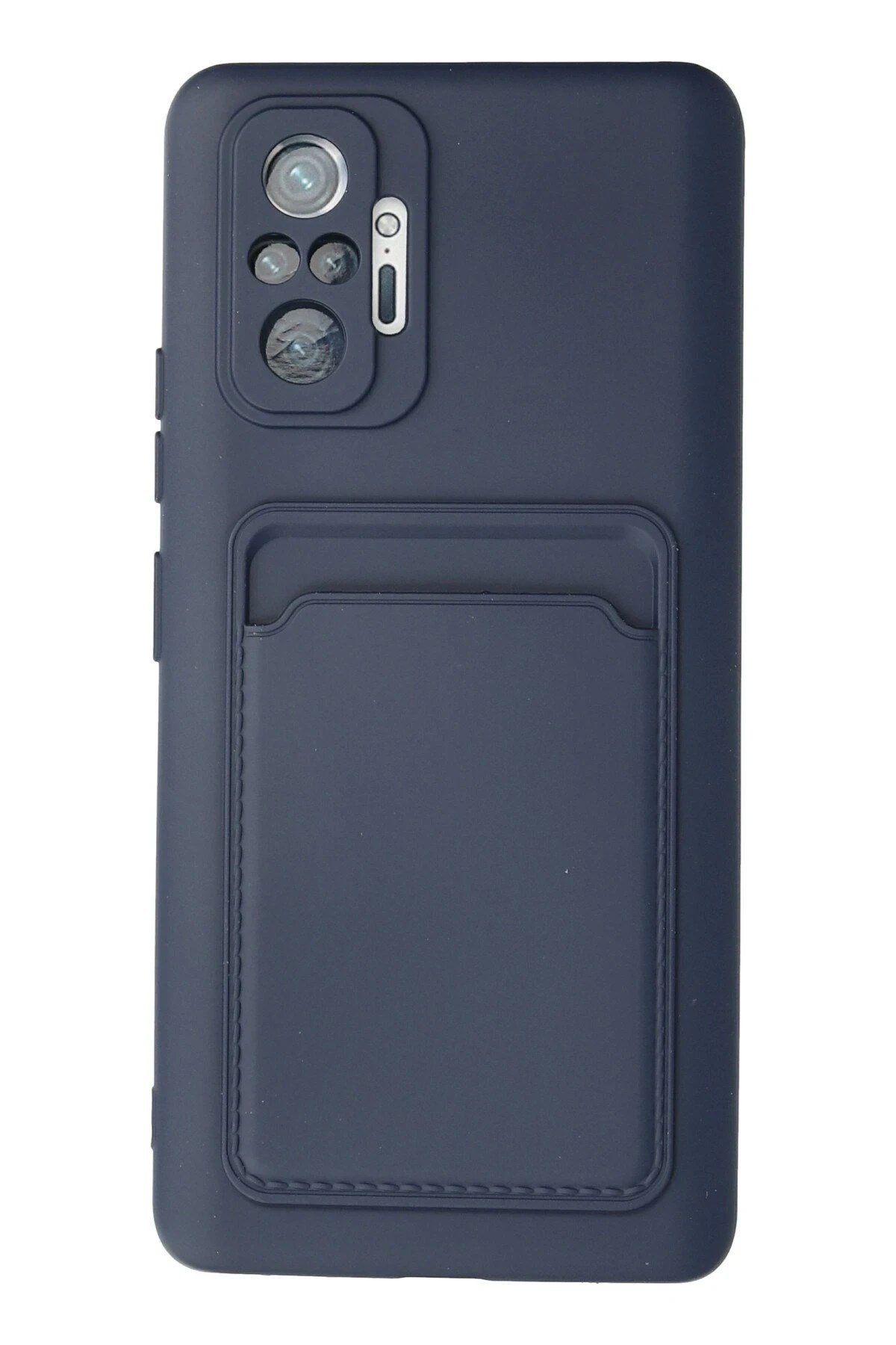 Mey İthalat®   Redmi Note 10 Pro Kılıf Kelvin Kartvizitli Silikon - Lacivert
