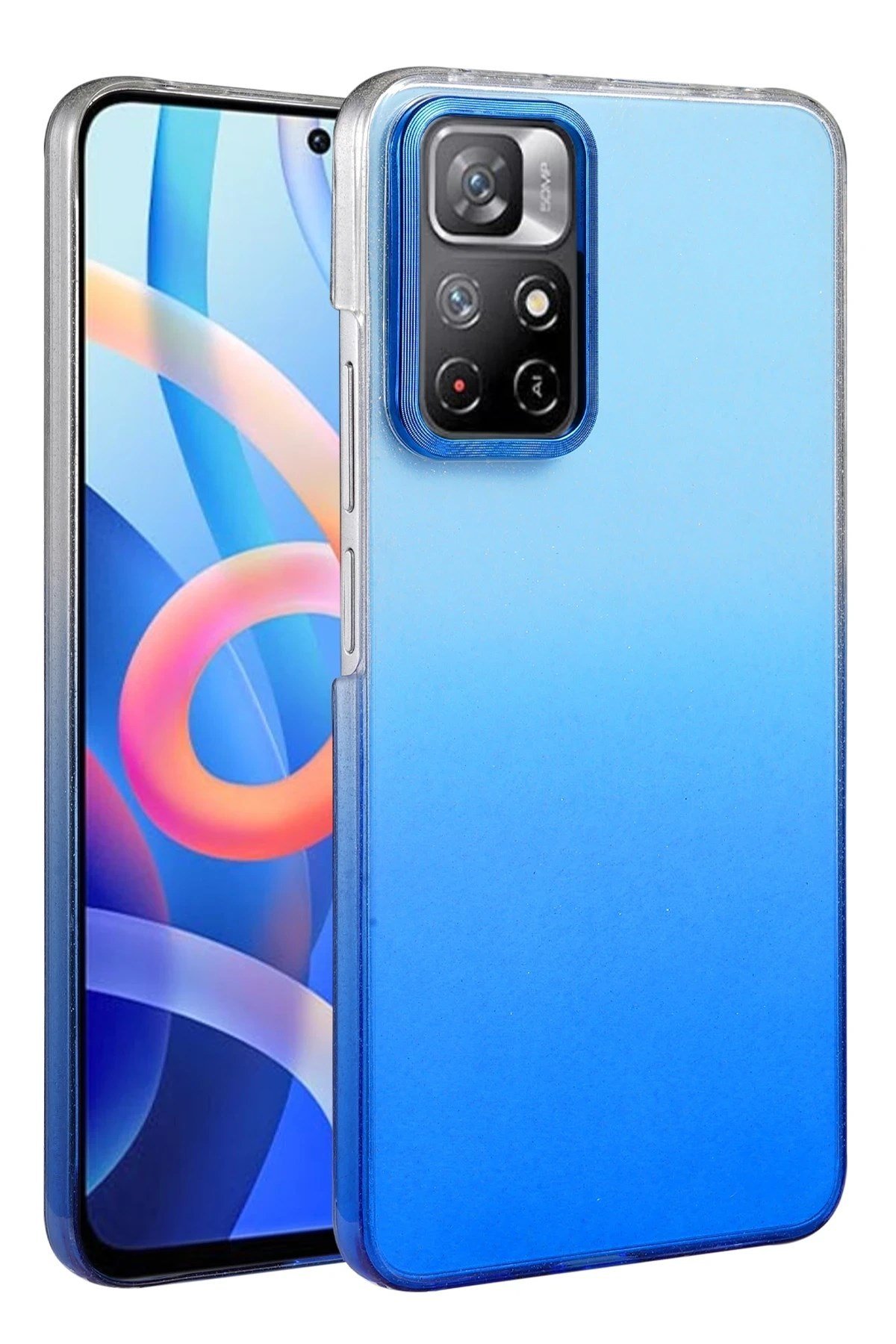 Mey İthalat®   Redmi Note 11 Pro Glossy Kapak - Mavi