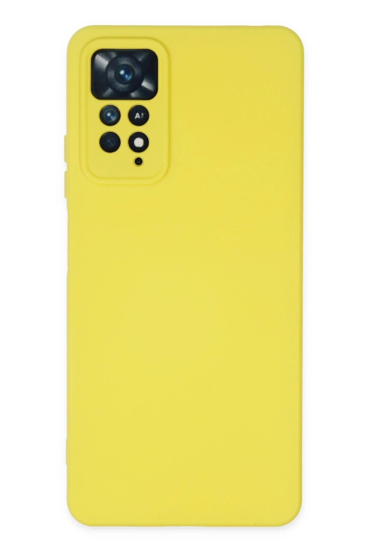 Mey İthalat®   Redmi Note 11 Pro Kılıf Nano içi Kadife Silikon - Sarı
