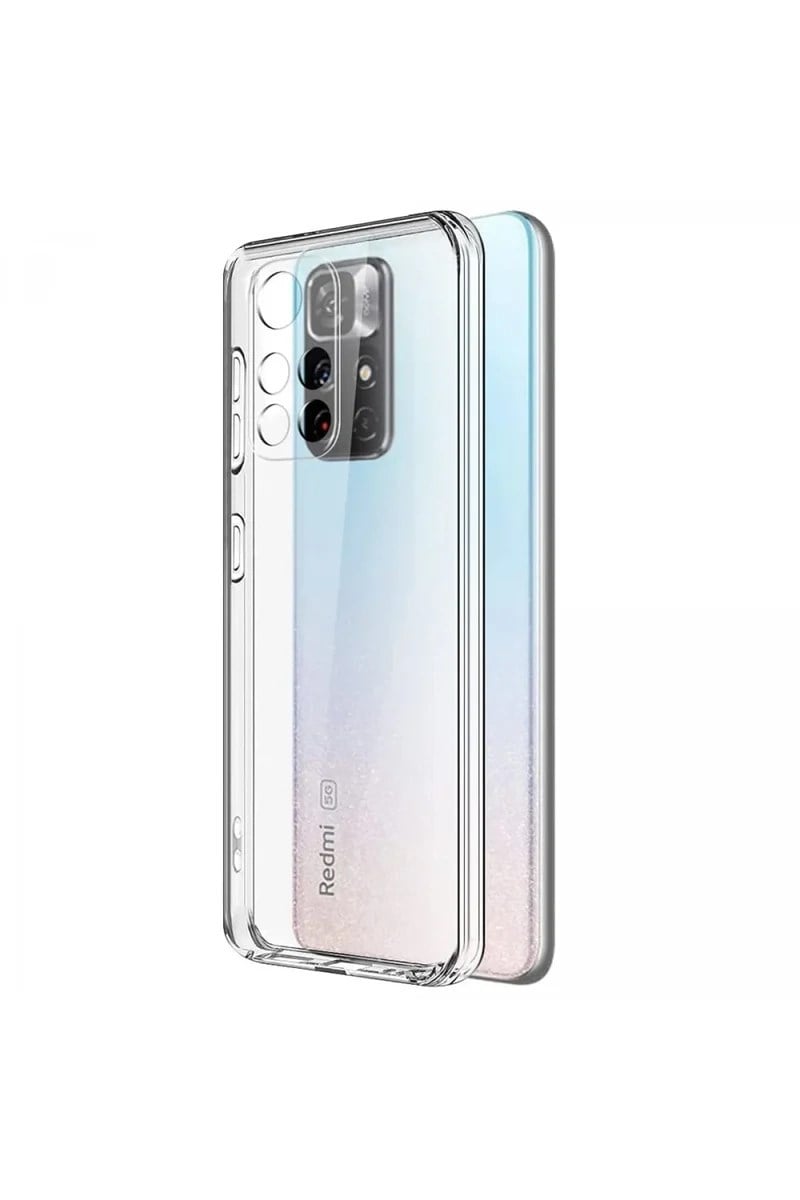 Mey İthalat®   Redmi Note 11T Kılıf Lüx Şeffaf Silikon