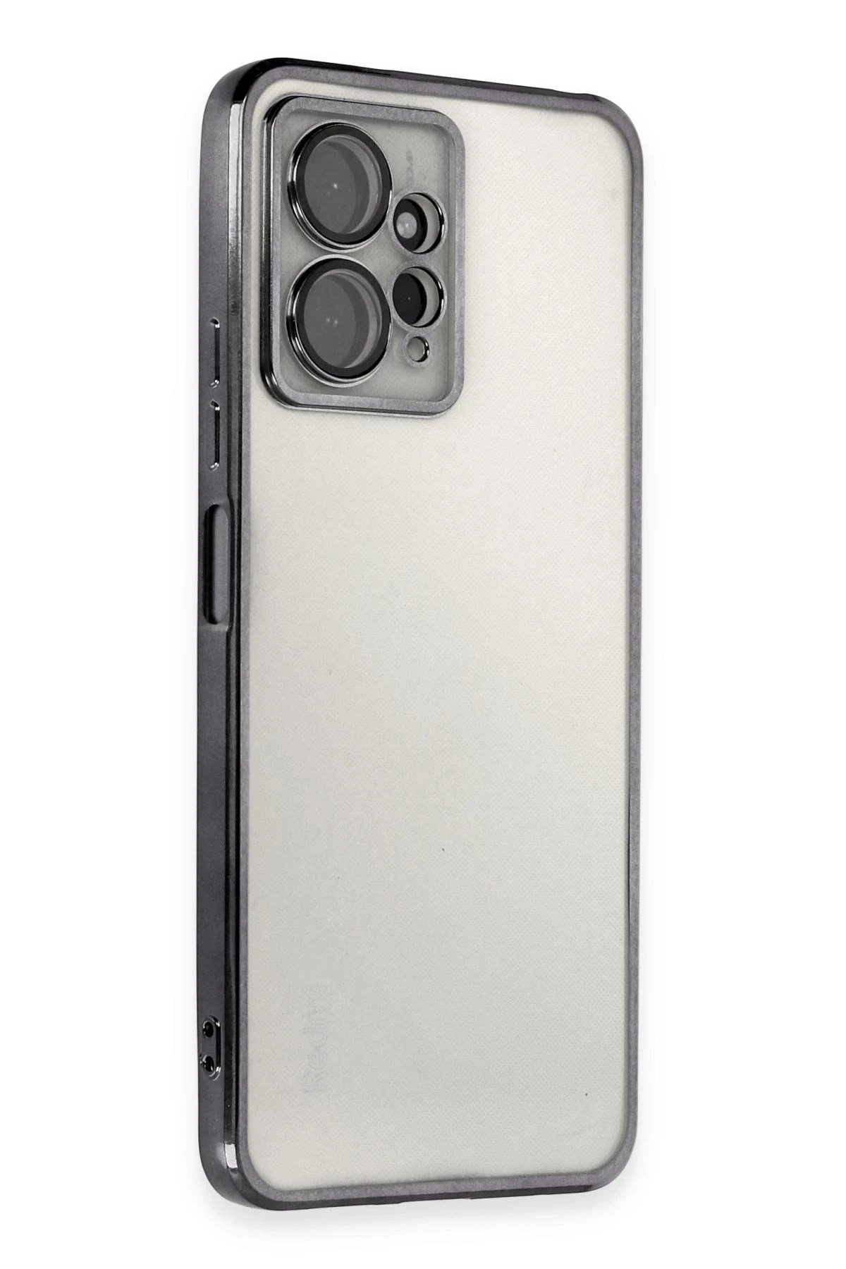 Mey İthalat®   Redmi Note 12 4G Kılıf  Lensli Silikon - Siyah