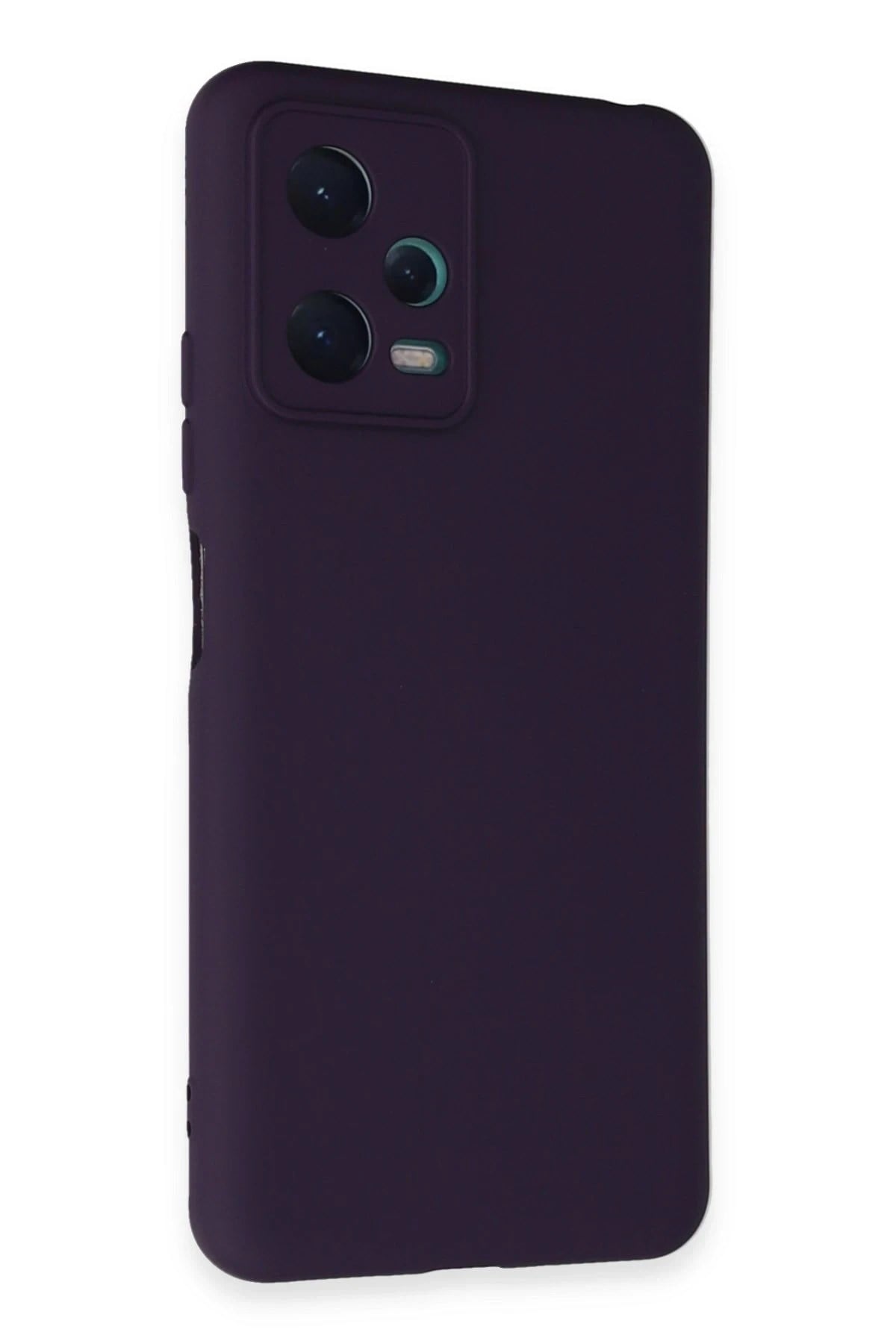Mey İthalat®   Redmi Note 12 5G Kılıf Nano içi Kadife Silikon - Mor