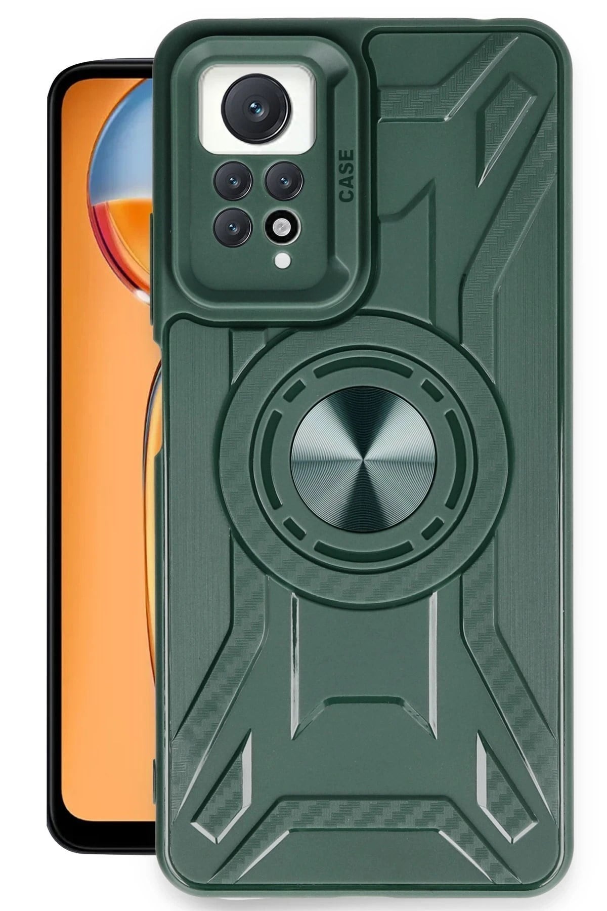 Mey İthalat®   Redmi Note 12 Pro 4G Kılıf Lincoln Silikon - Koyu Yeşil