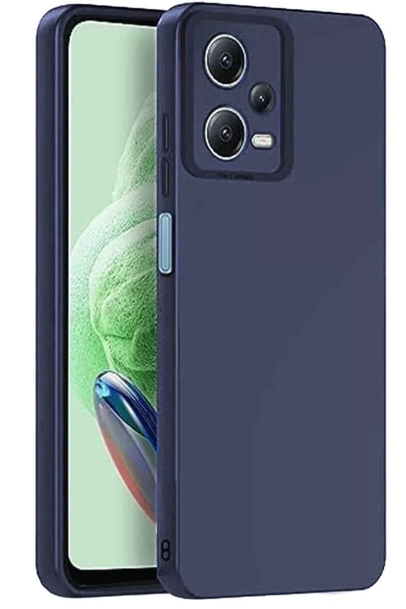 Mey İthalat®   Redmi Note 12 Pro 5G Kılıf Nano içi Kadife Silikon - Lacivert