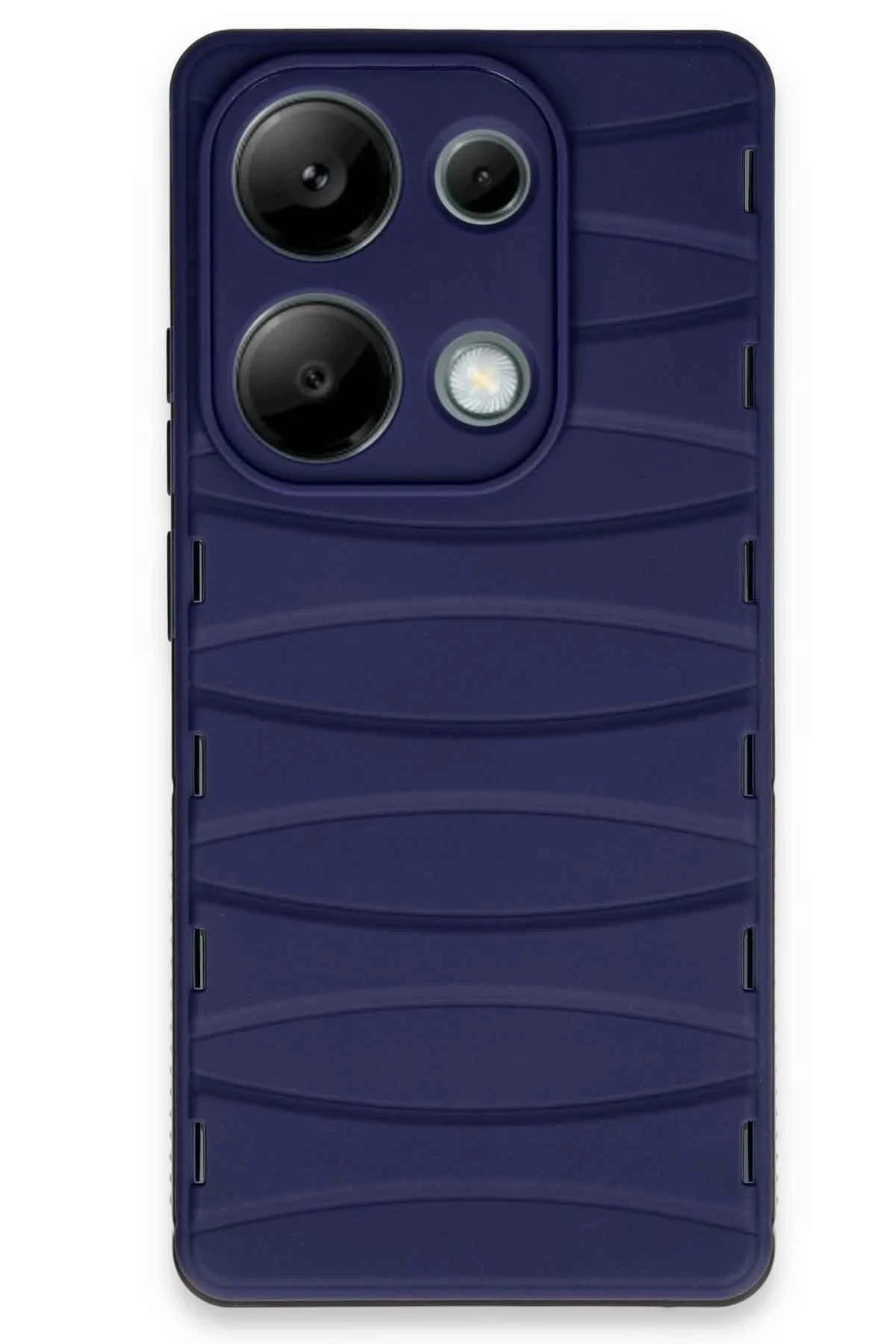 Mey İthalat®   Redmi Note 13 Pro 4G Kılıf Bibercas Silikon Kapak - Lacivert
