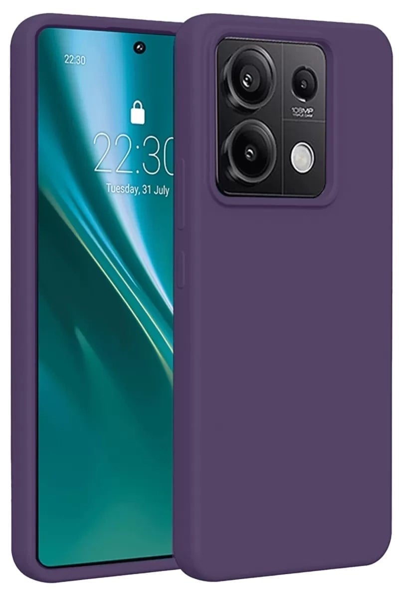 Mey İthalat®   Redmi Note 13 Pro 4G Kılıf First Silikon - Mor