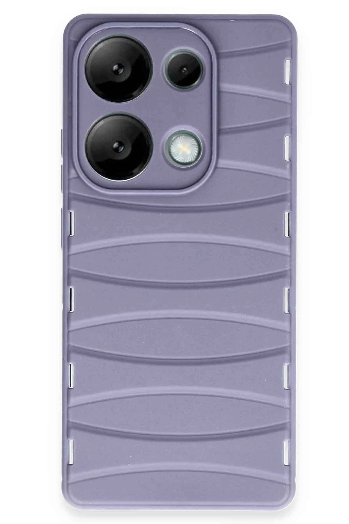 Mey İthalat®   Redmi Note 13 Pro 4G Kılıf Bibercas Silikon Kapak - Lila