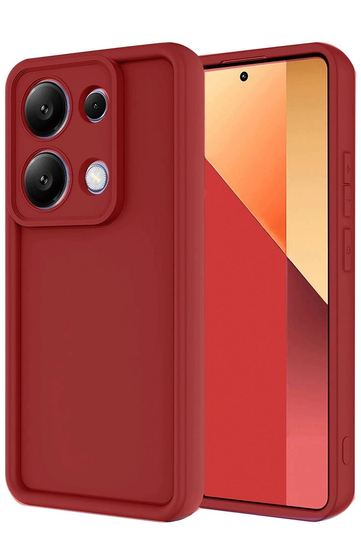 Mey İthalat®   Redmi Note 13 Pro 4G Kılıf Viera Silikon - Kırmızı